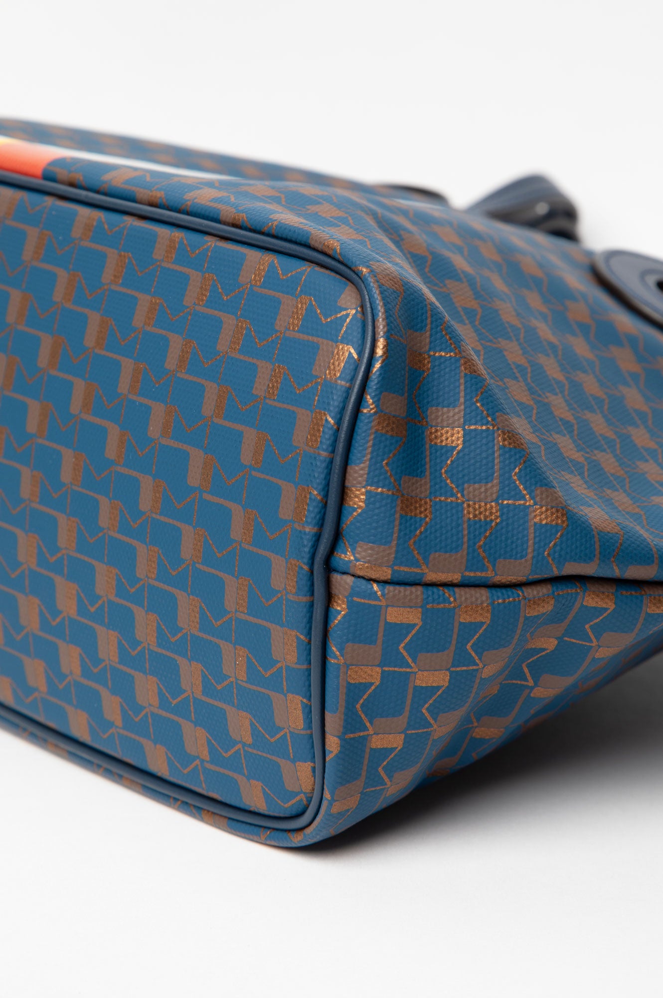 Moynat Blue Canvas Oh Tote Bag