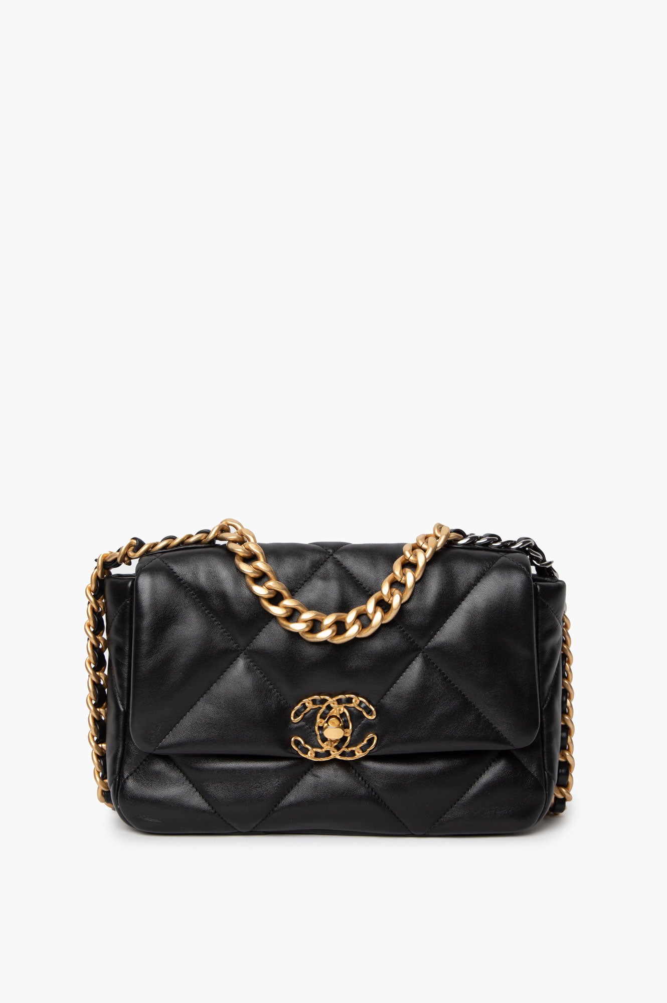Chanel 19 Black Medium G/S Hardware