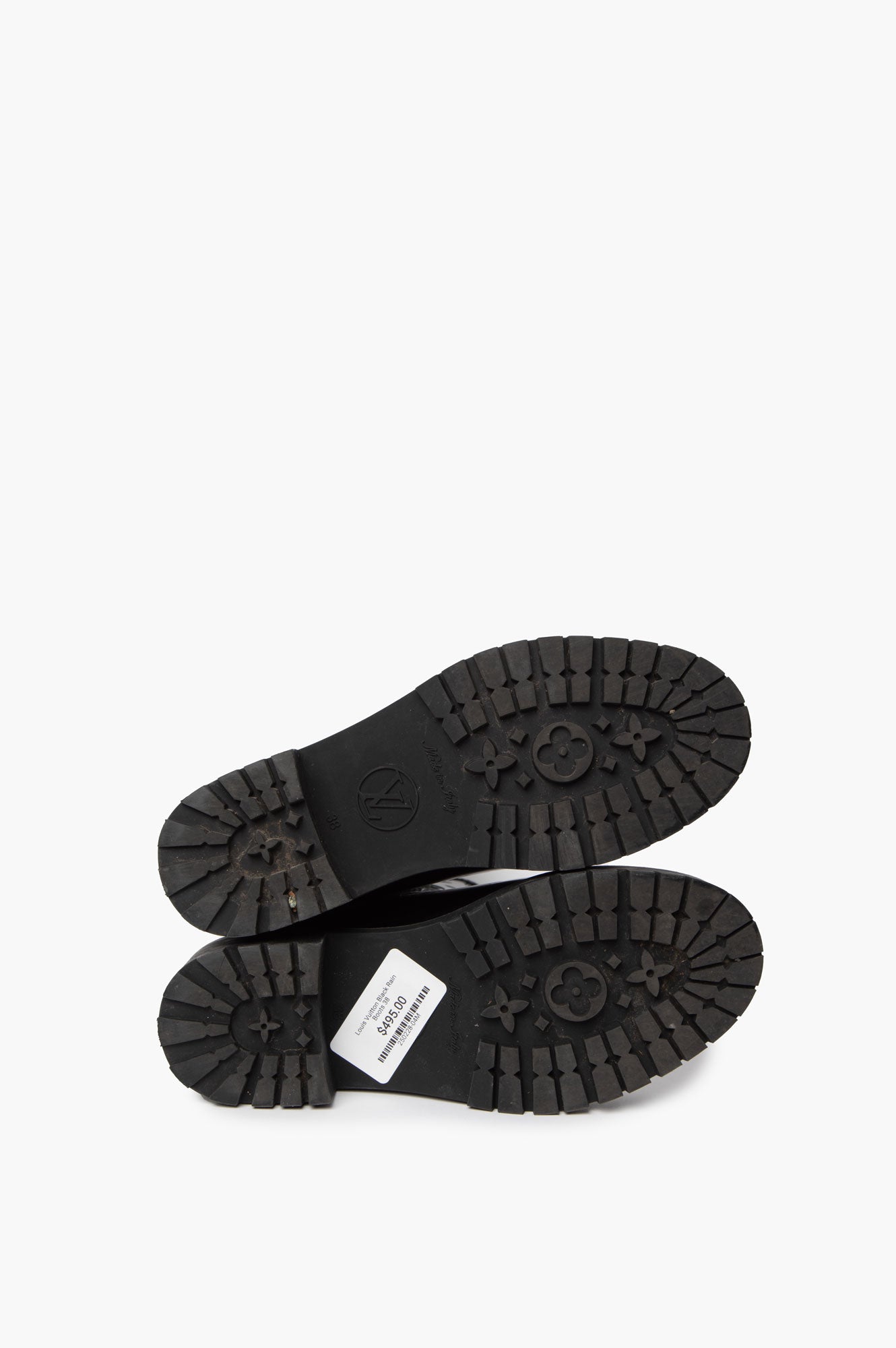 Louis Vuitton Drops Monogram Flat Half Rubber Boots size 38