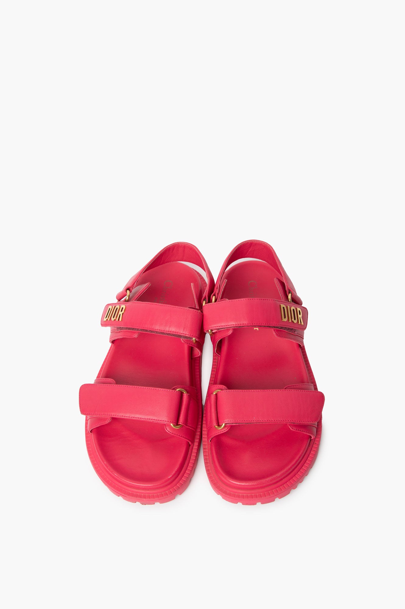 Christian Dior Pink Slingback Leather Sandals Size 38