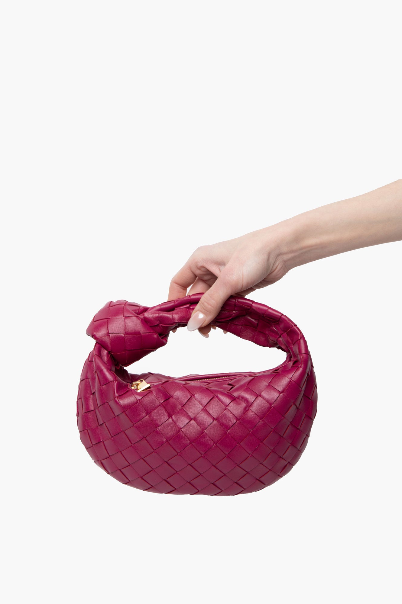 Bottega Veneta Pink Mini Intrecciato Jodie Bag