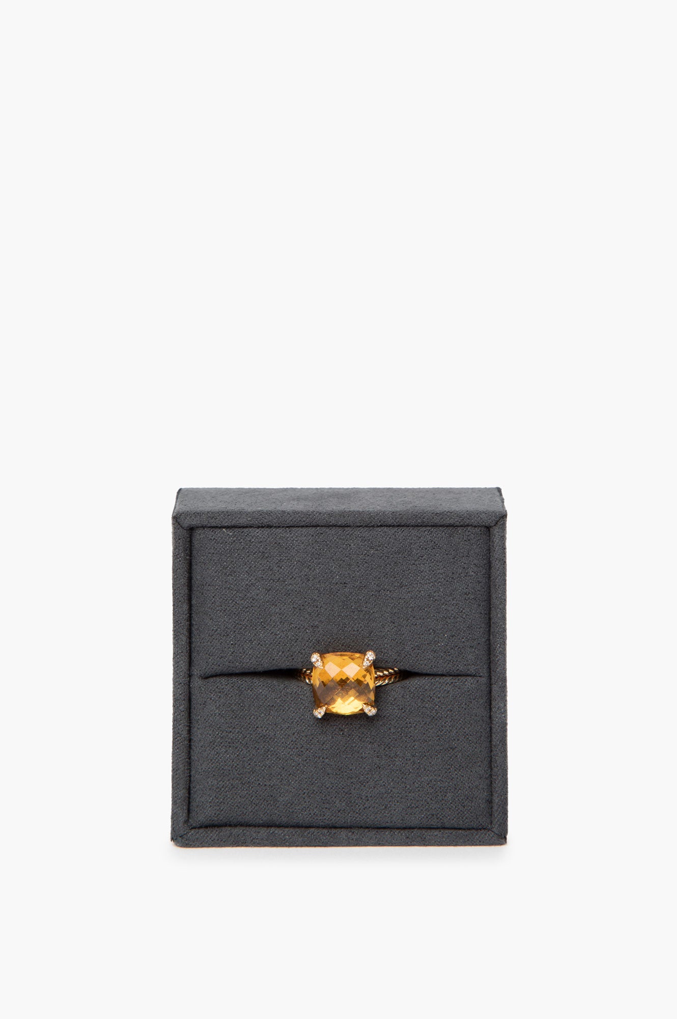 David Yurman 18k Yellow Gold with Citrine Chatelaine Ring