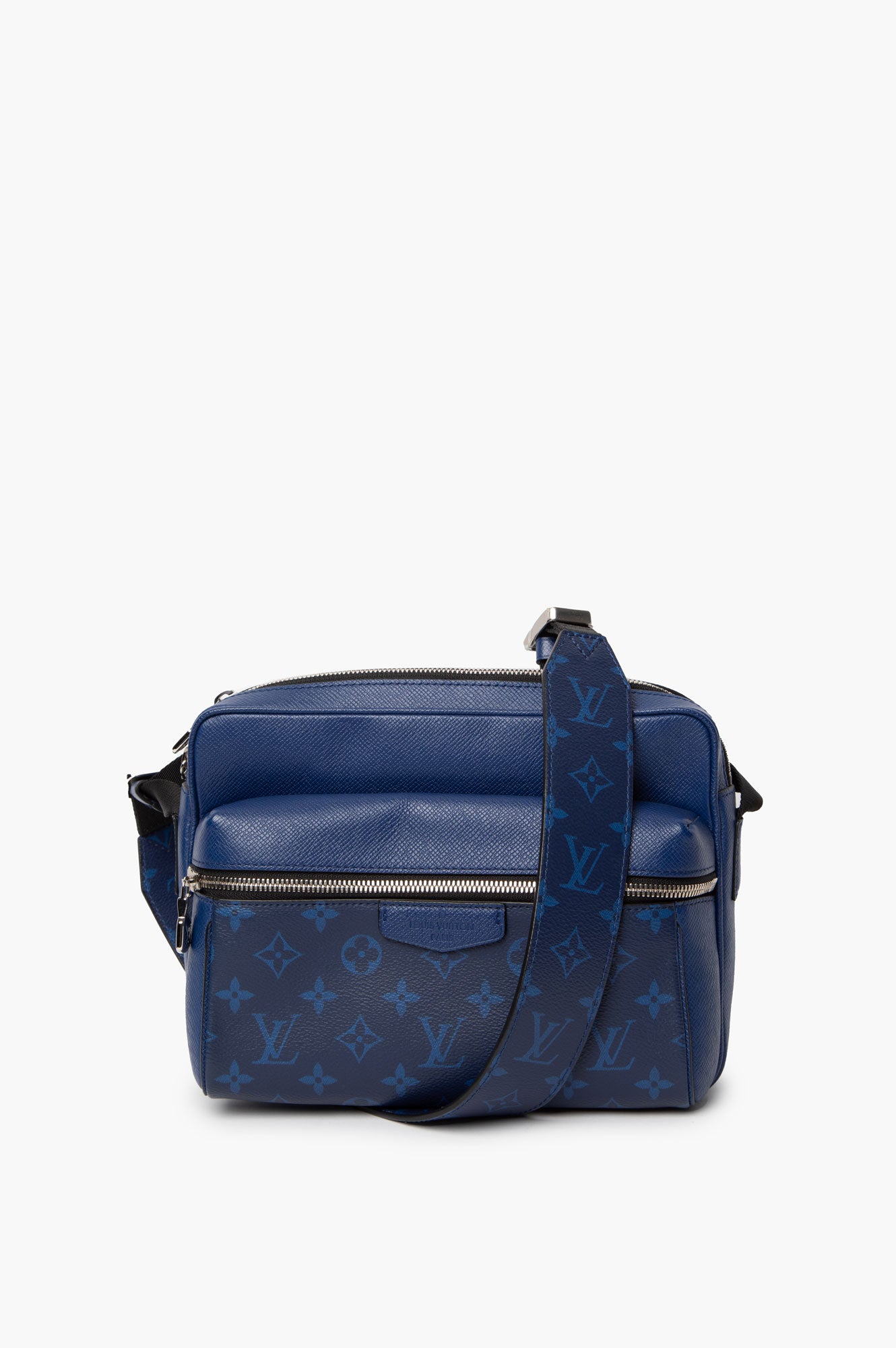 Louis Vuitton Blue Leather Taigarama Outdoor Messenger Bag