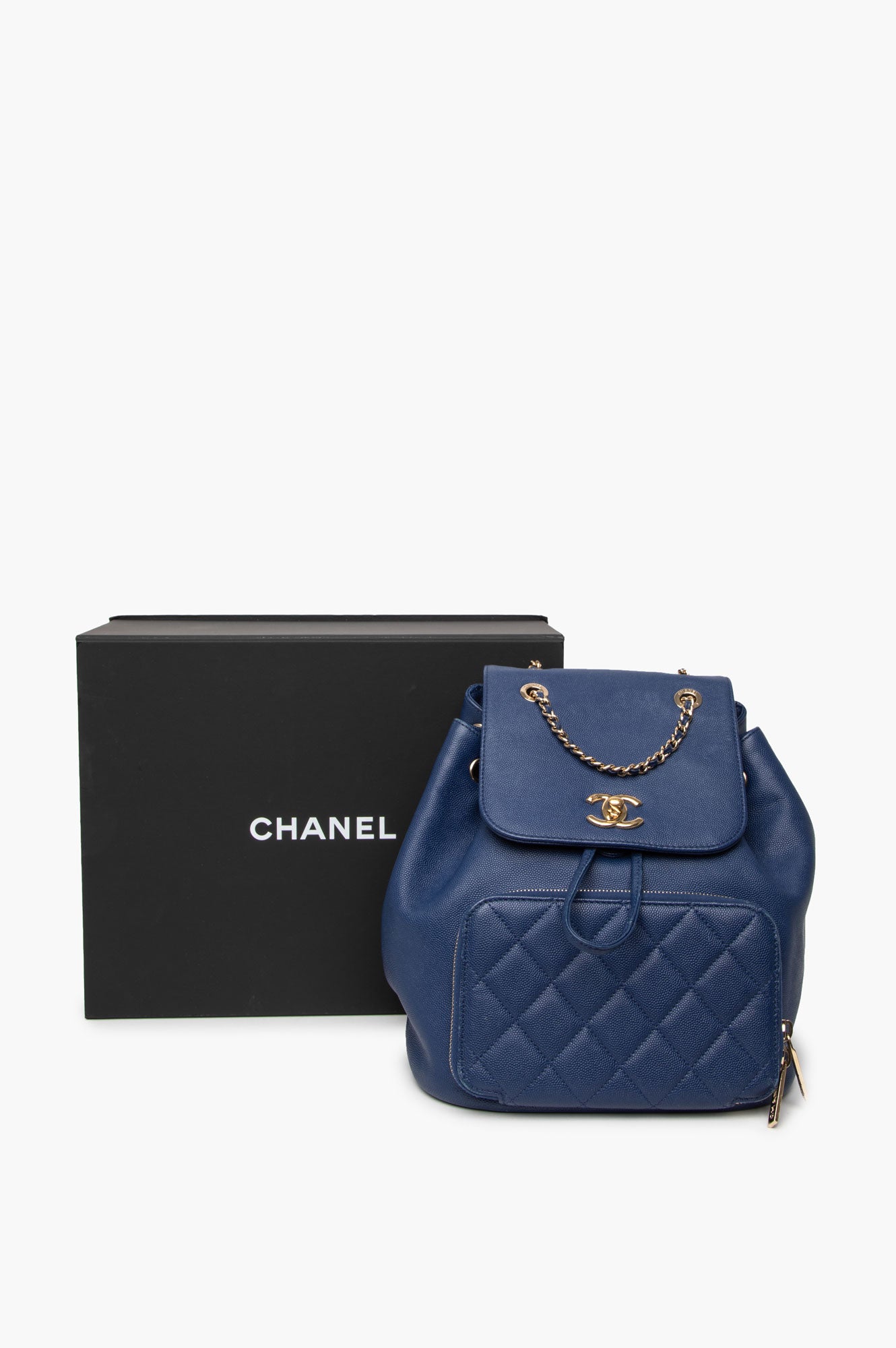 Chanel Blue Caviar Business Affinity Backpack