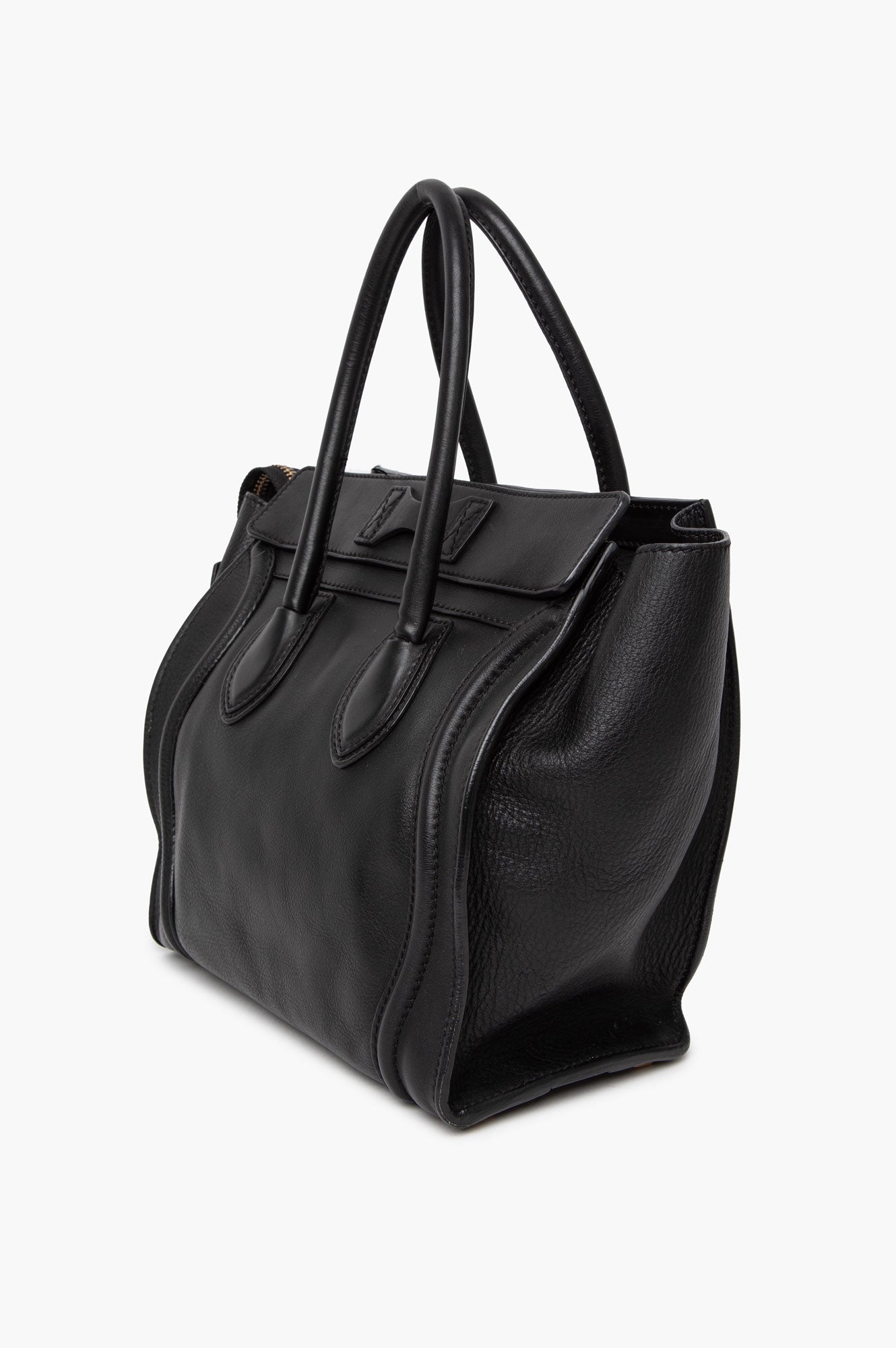 Celine Black Leather Mini Luggage Tote