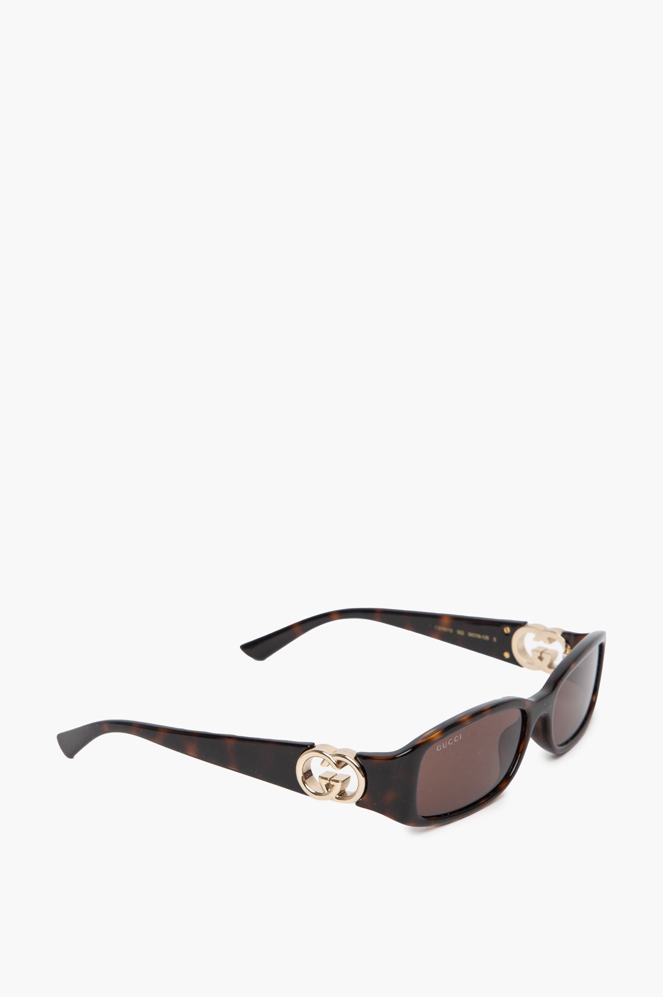 Gucci Tortoise GG1661S Slim Rectangular Sunglasses