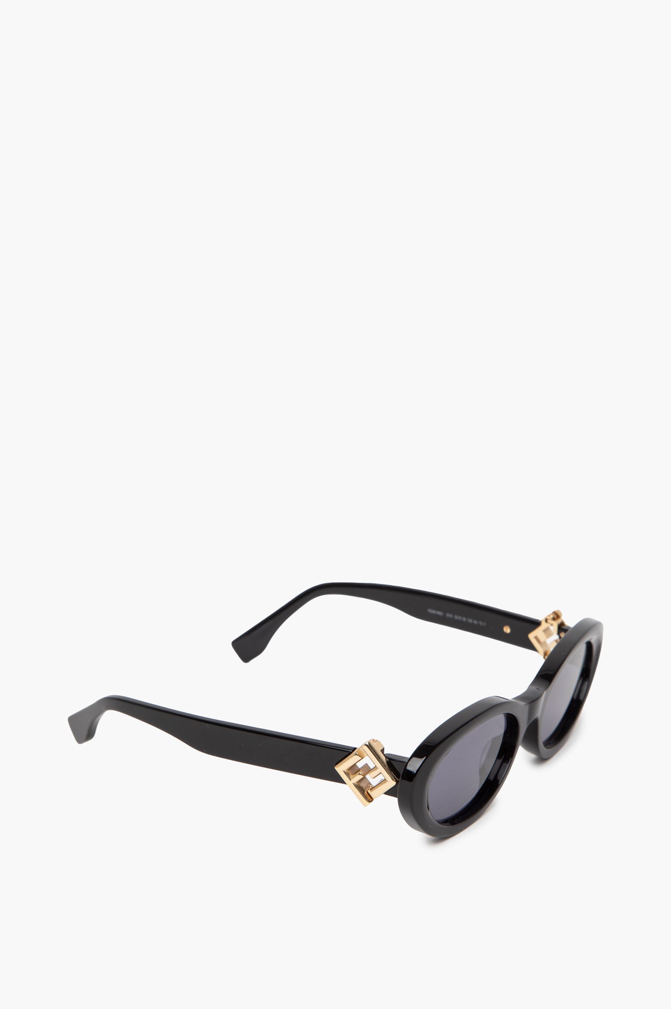 Fendi Black FF Diamonds FE40140U Oval Sunglasses