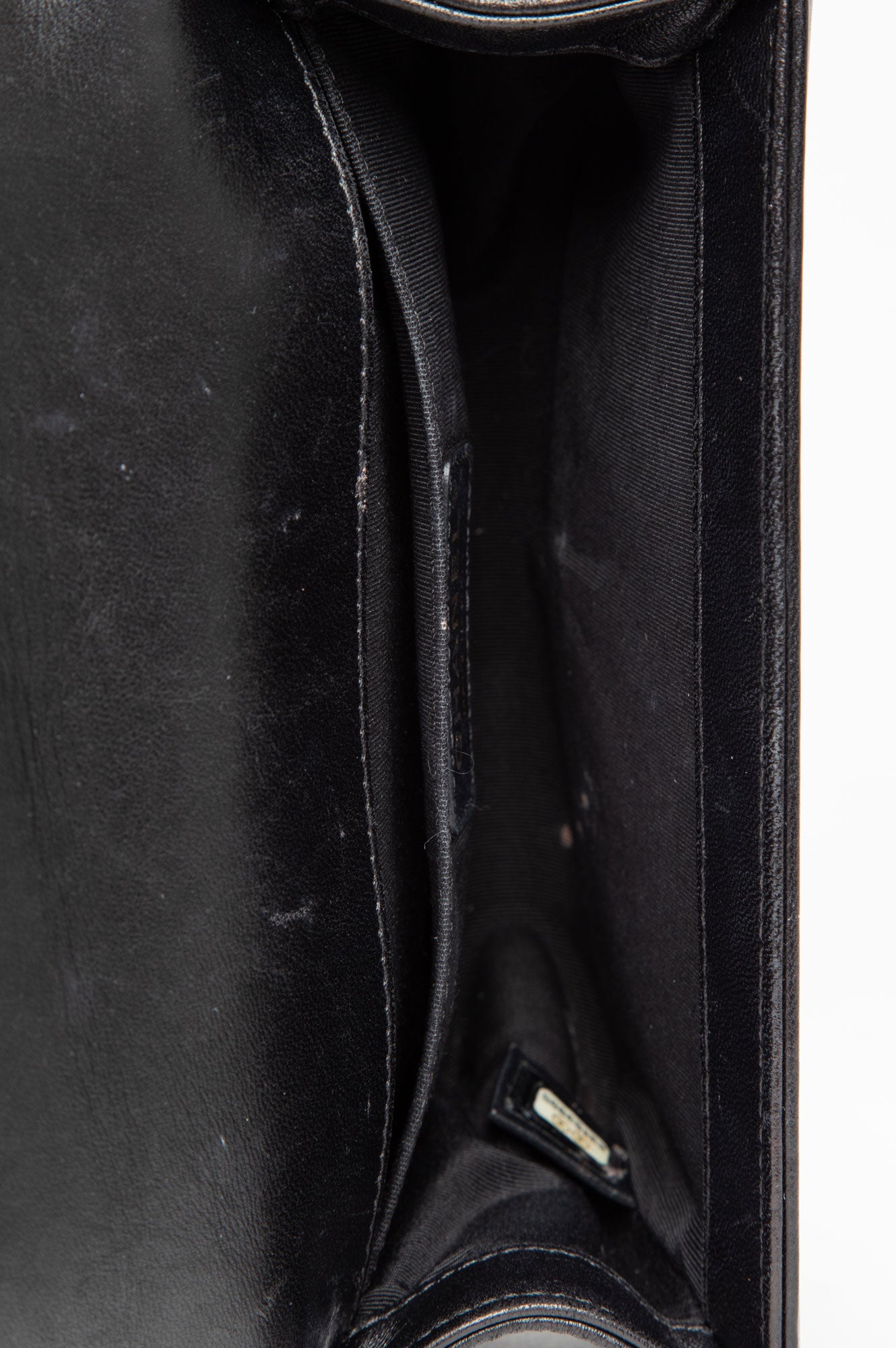 Chanel Black/Blue Chevron Fabric and Leather Small Boy Flap Bag