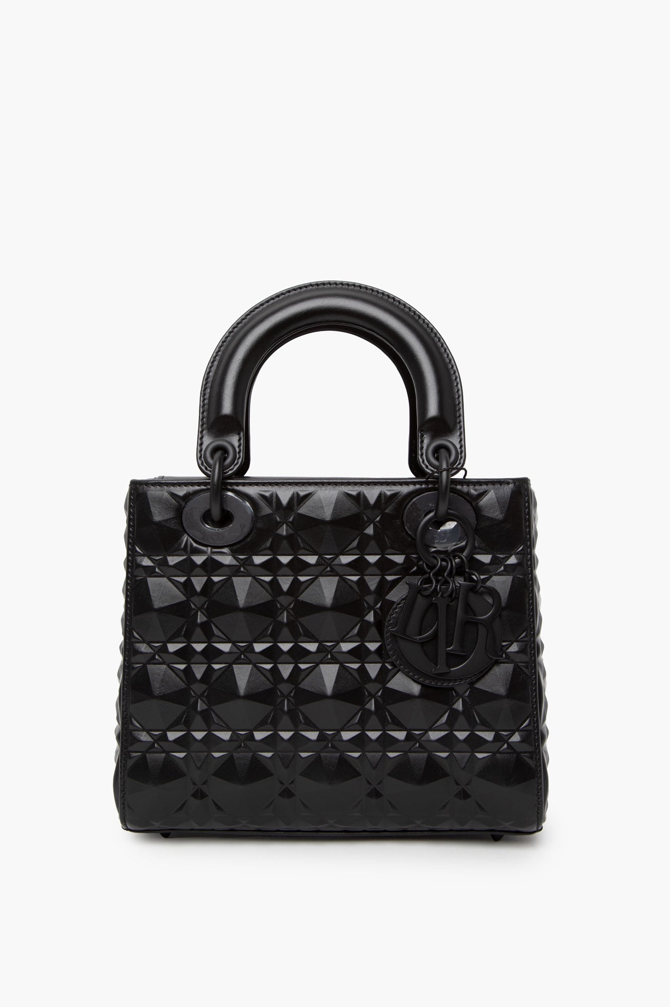 Christian Dior My ABCDior Black Cannage Calfskin With Diamond Motif Size Small