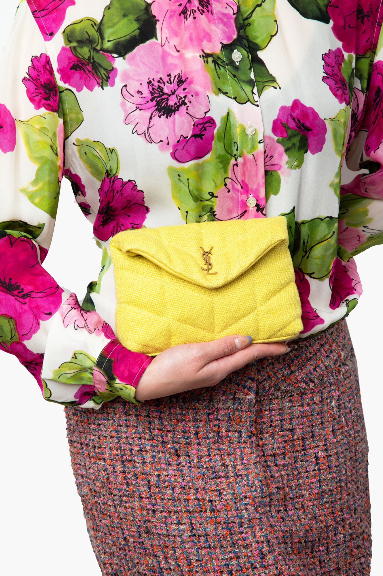 D&G Tweed Chain Silk Peony Dress Size 40