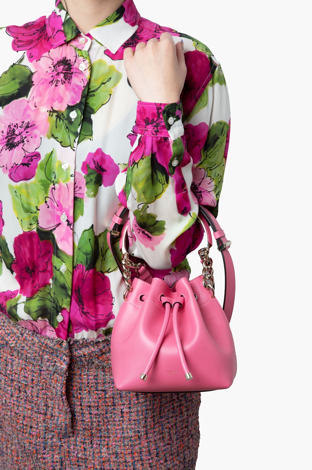 D&G Tweed Chain Silk Peony Dress Size 40