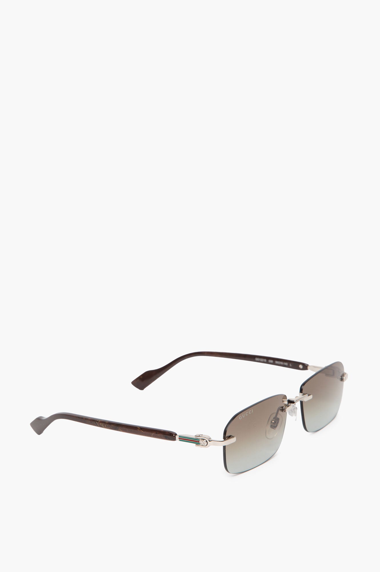 Gucci Rectangular Rimless Sunglasses