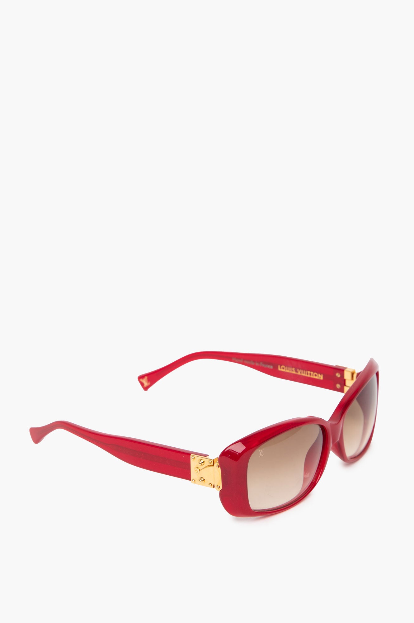 Louis Vuitton Red Glitter Pomme D'Amour Sunglasses