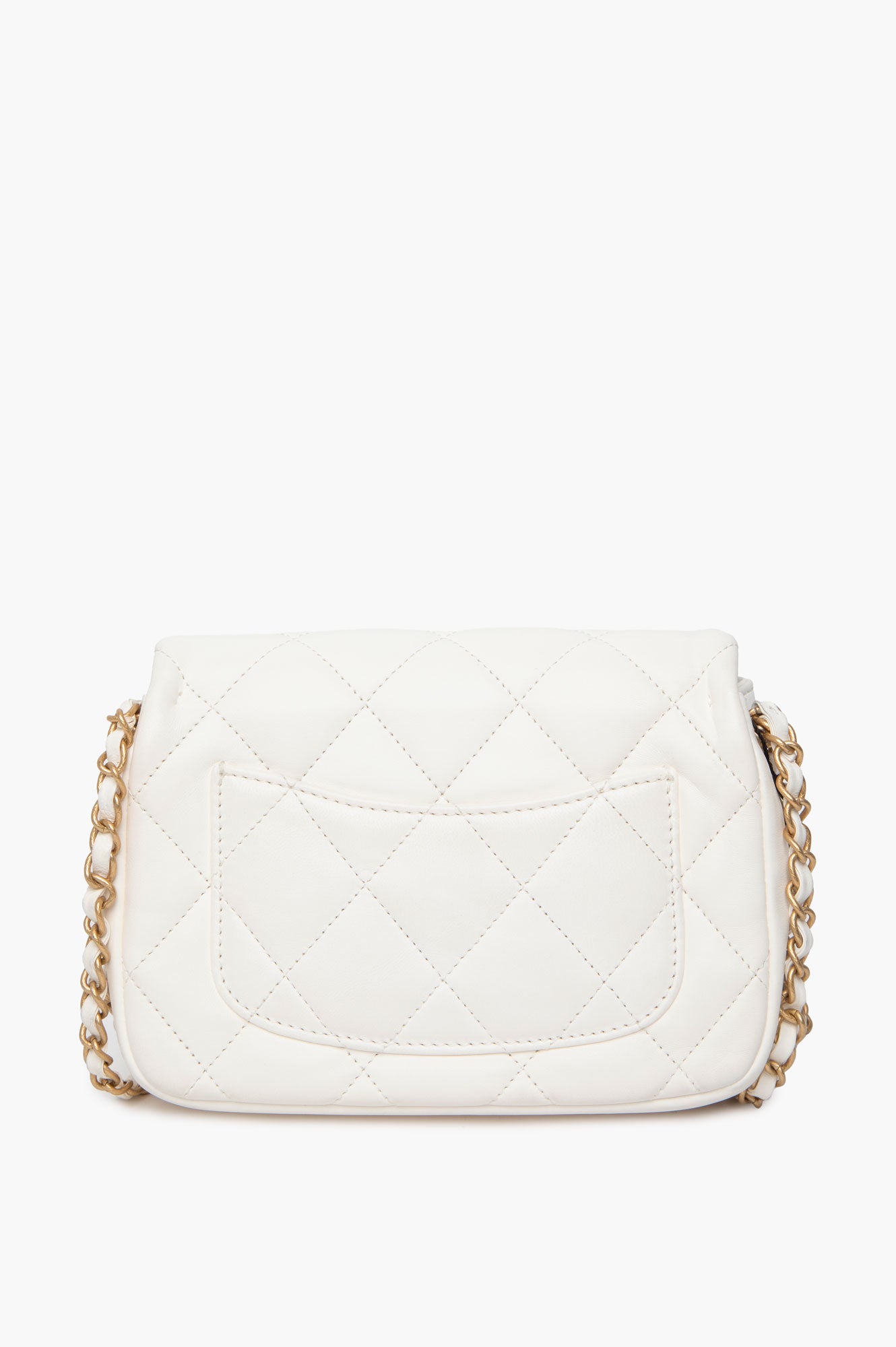 Chanel White Calfskin Small Dynasty Flap Bag