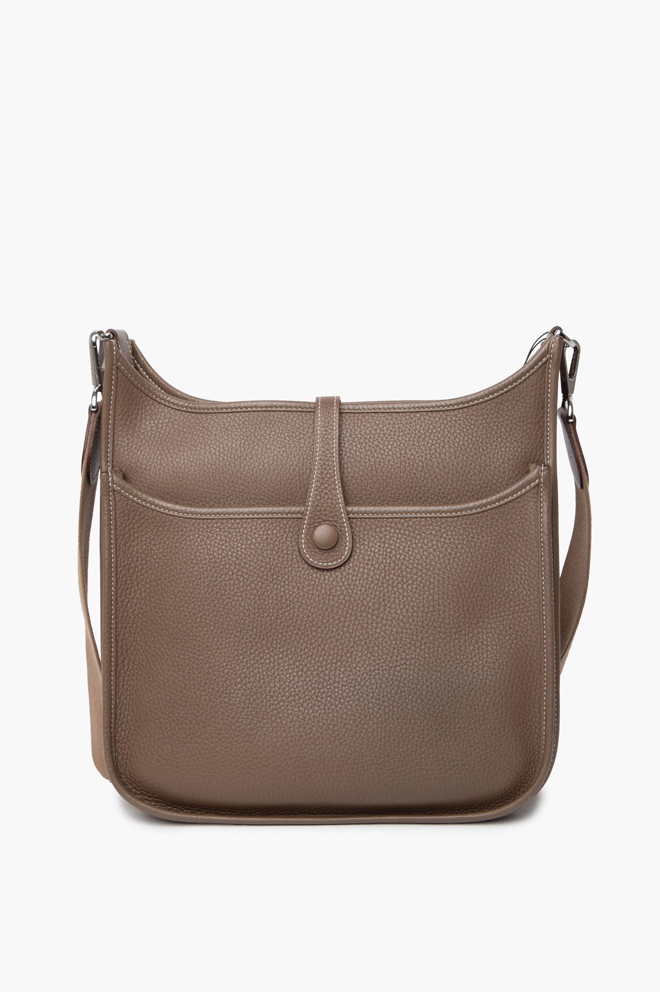 Hermes Etaupe Clemence Leather Evelyne 29 PM