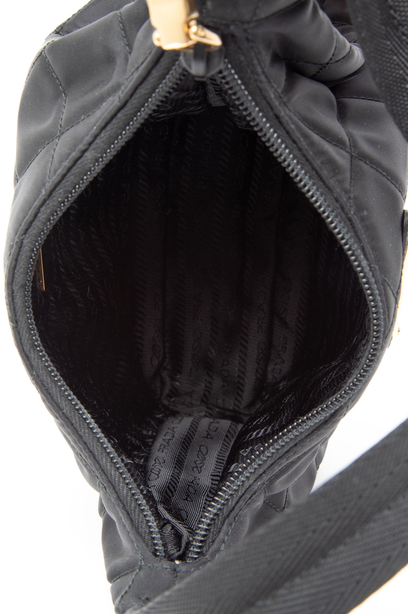 Prada Quilted Black Tetusso Nylon Shoulder Bag