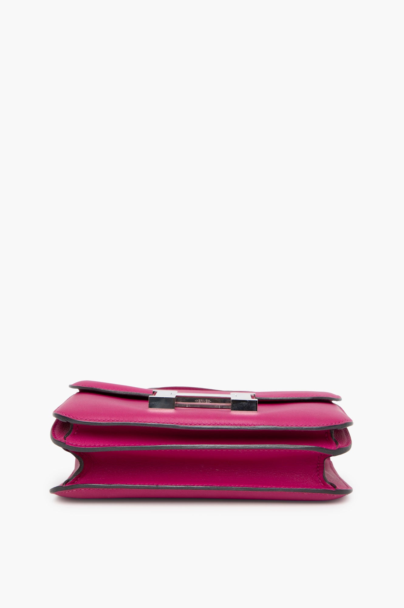 Hermes Mini Constance 18 Rose Pourpre Evercolor Palladium Hardware