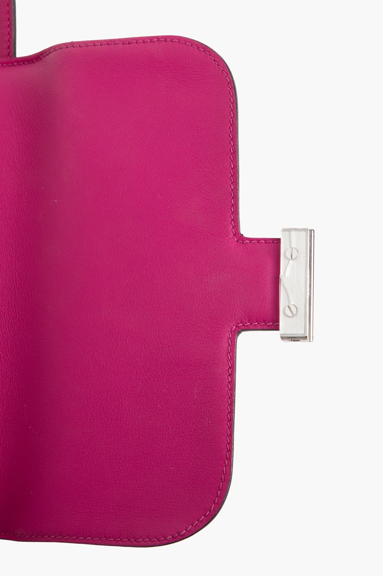 Hermes Mini Constance 18 Rose Pourpre Evercolor Palladium Hardware
