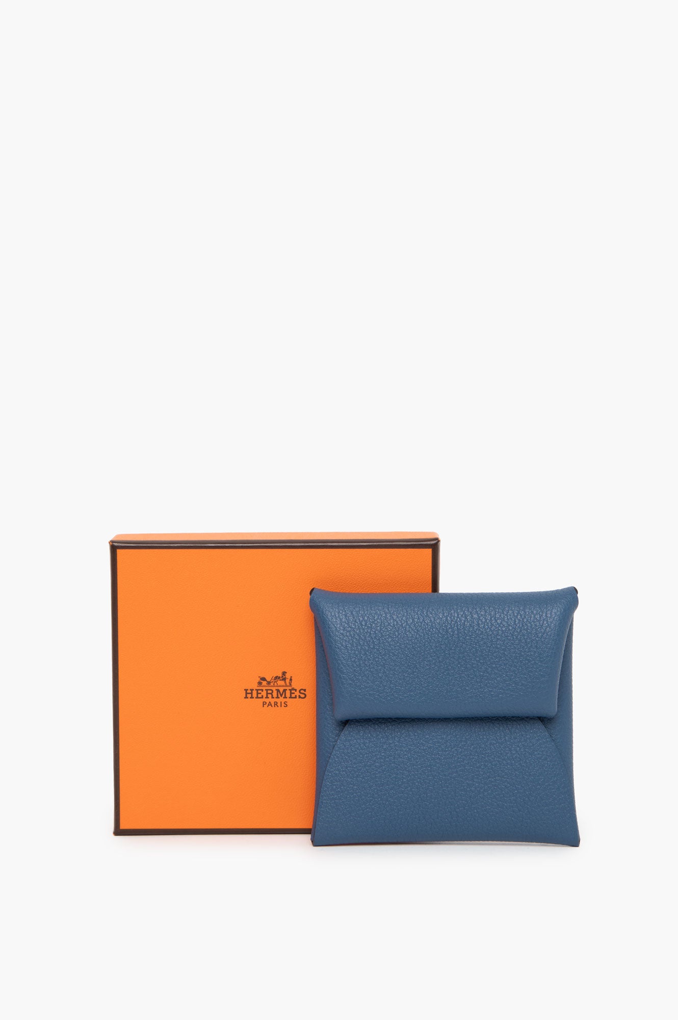 Hermes Blue Bastia Card Wallet