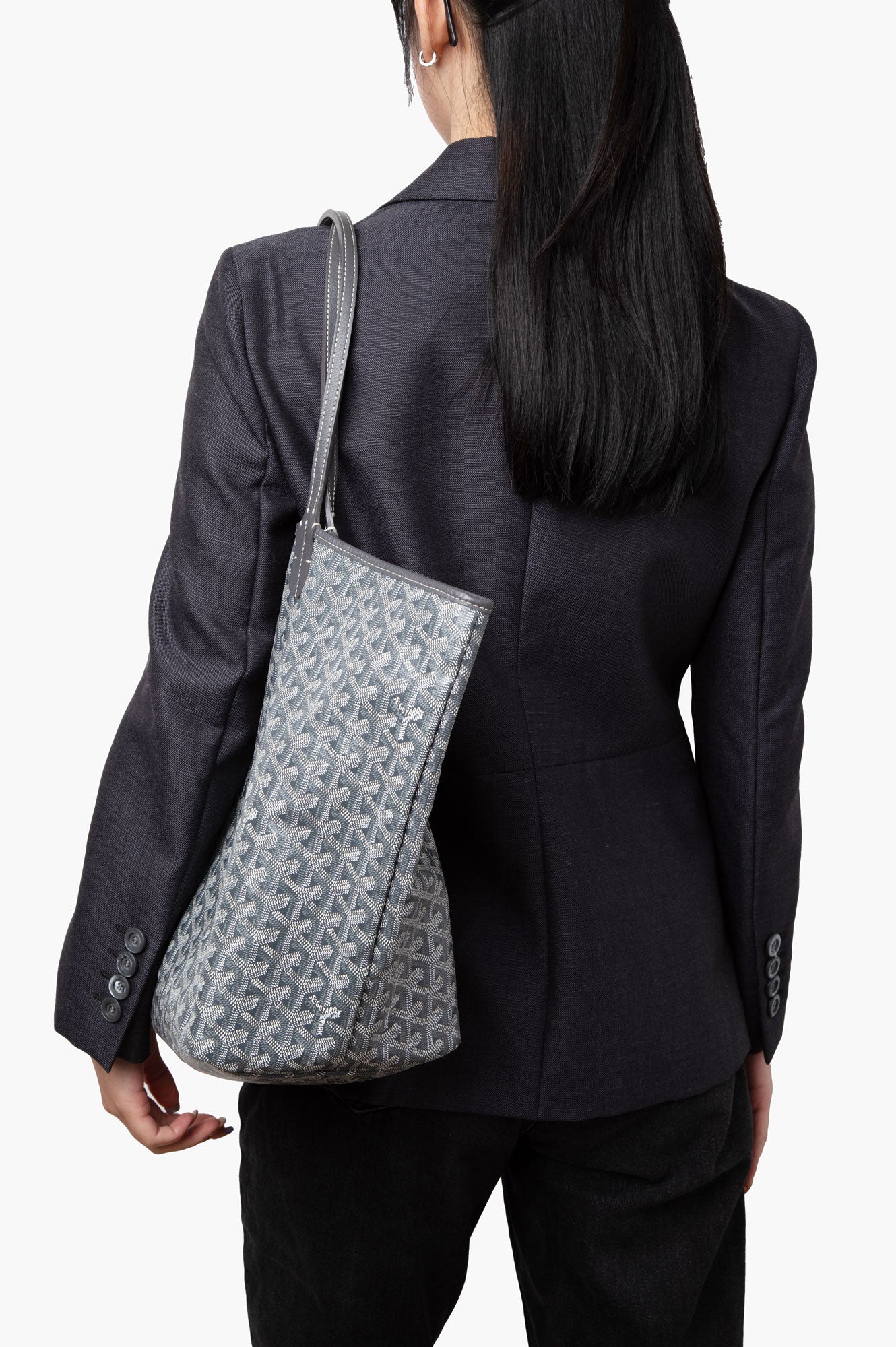 Goyard St Louis Bag GM Grey with Pouch