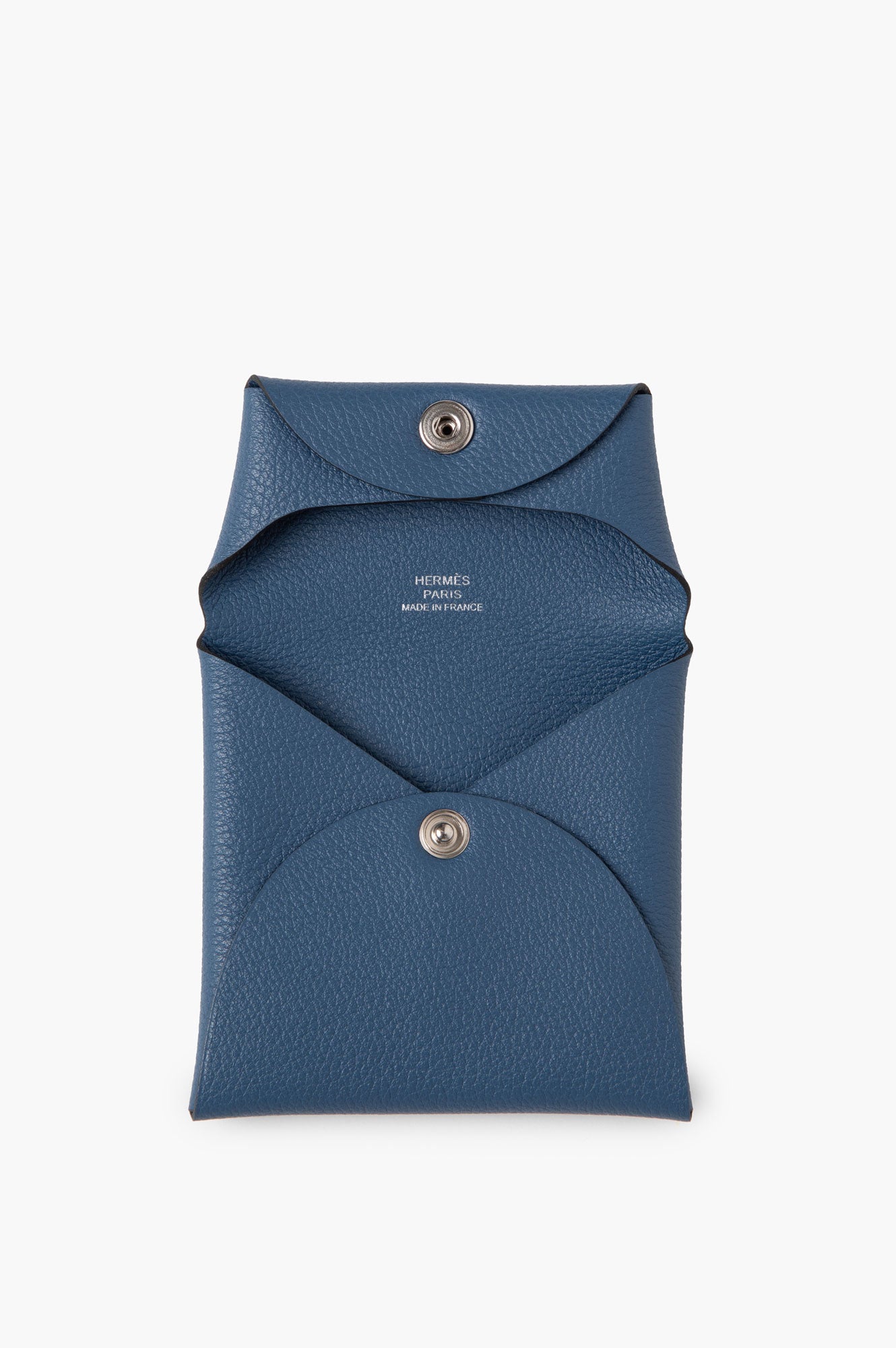 Hermes Blue Bastia Card Wallet