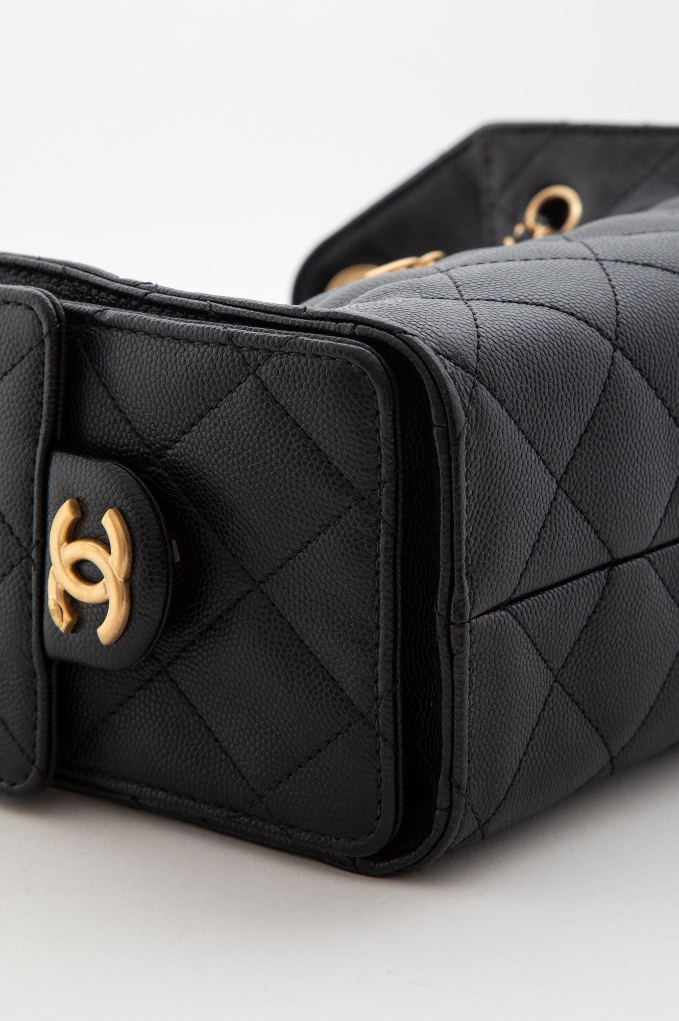 Chanel Black Quilted Caviar Mini 25 Bag