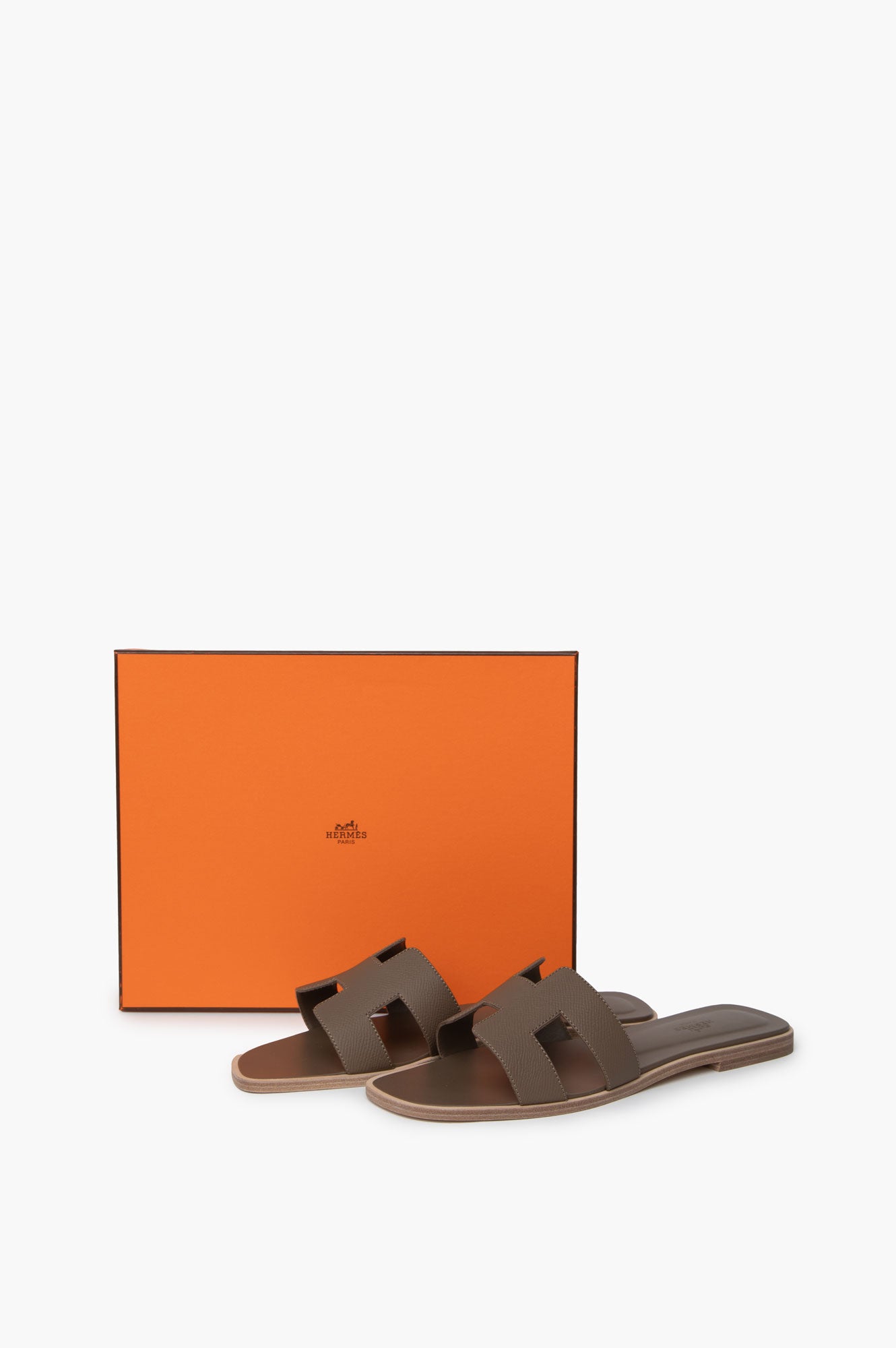 Hermes Brown Oran Sandals Size 40