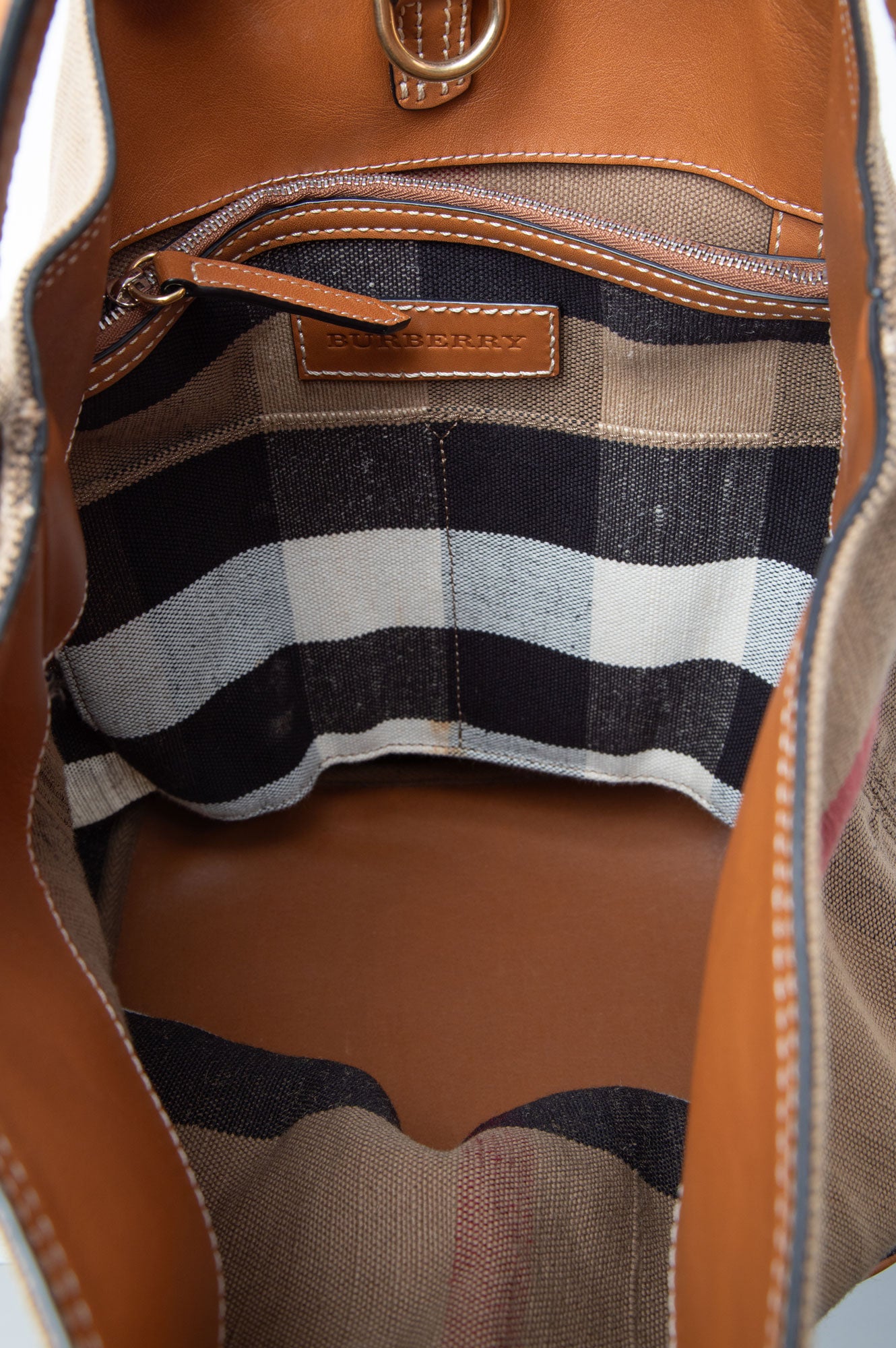 Burberry Nova Check Ashby Bucket Bag