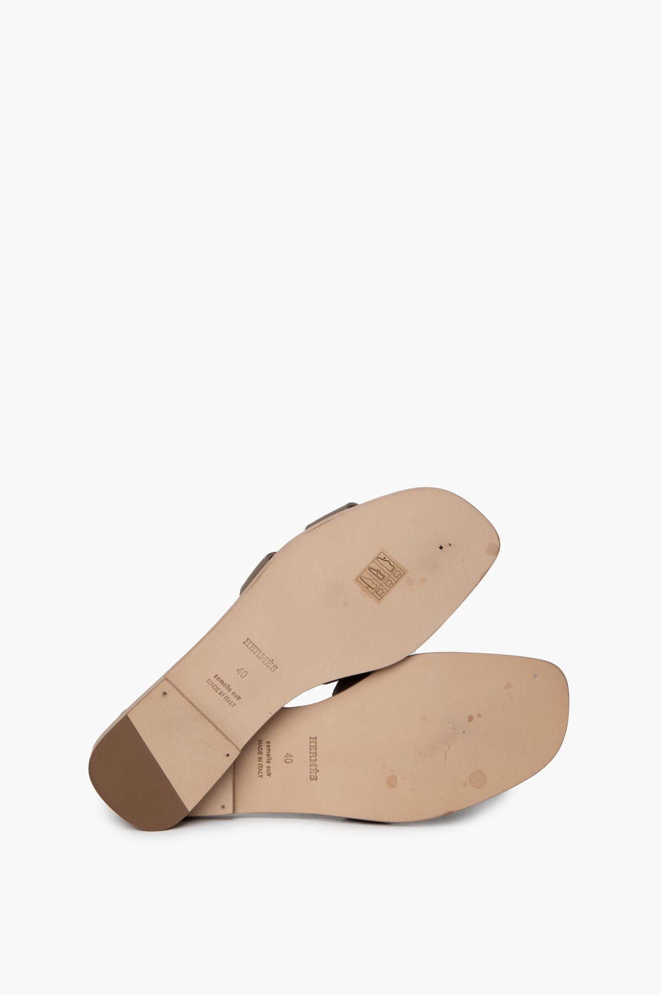 Hermes Brown Oran Sandals Size 40