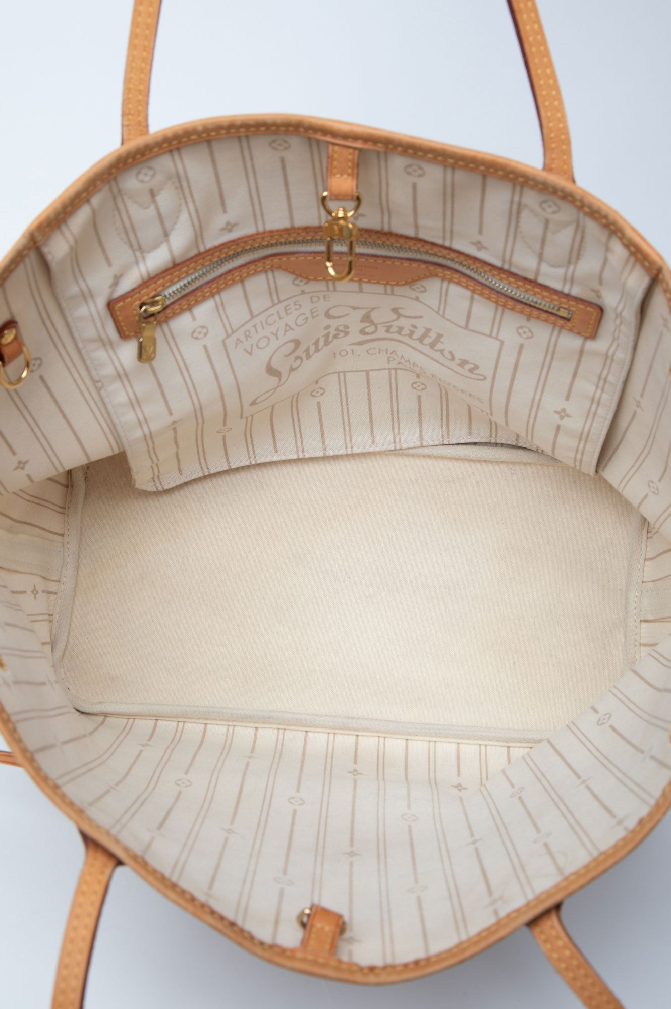 Louis Vuitton Damier Azur Neverfull MM Tote Bag