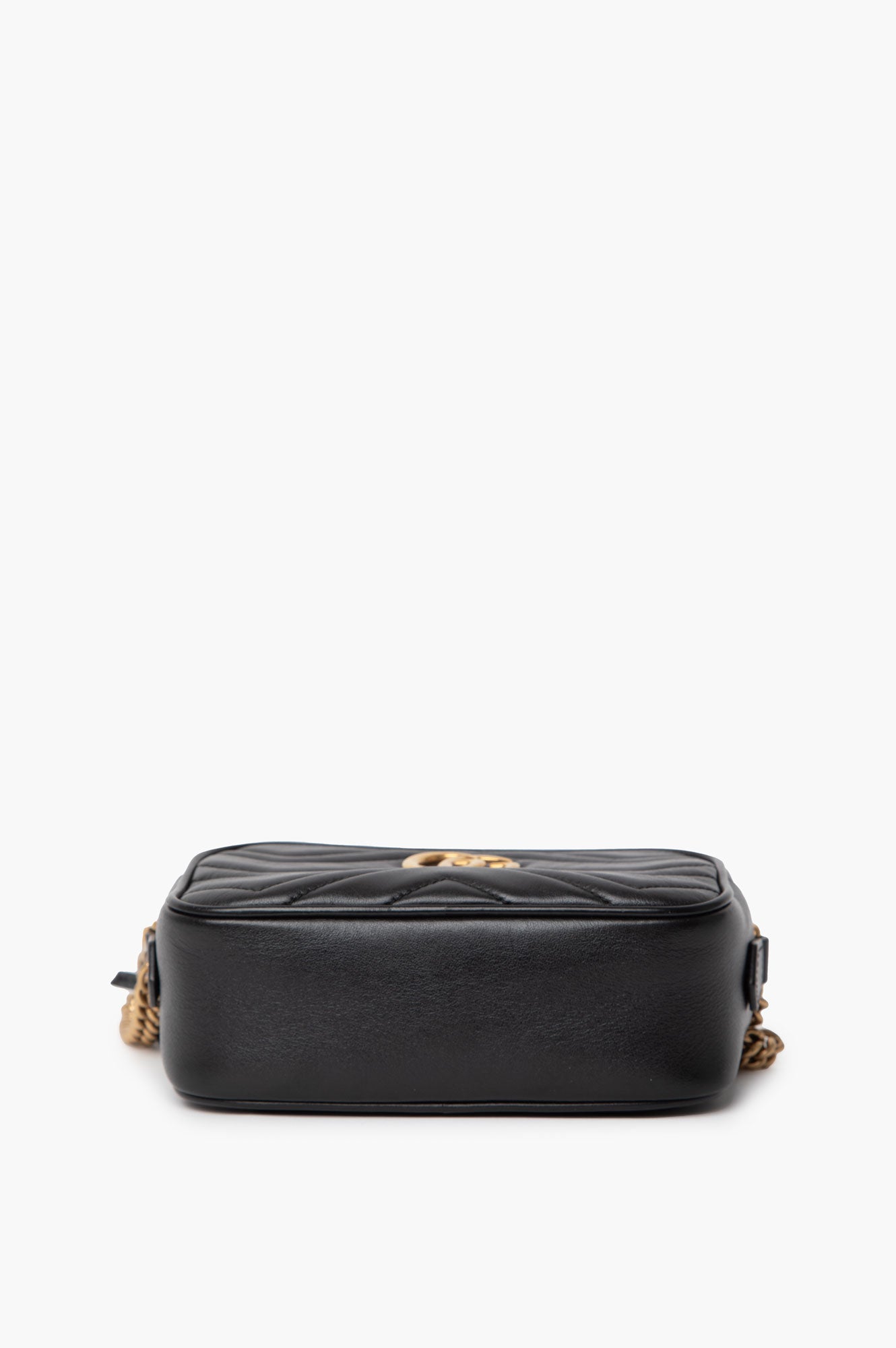 Gucci Black GG Marmont Matelasse Mini Camera Bag