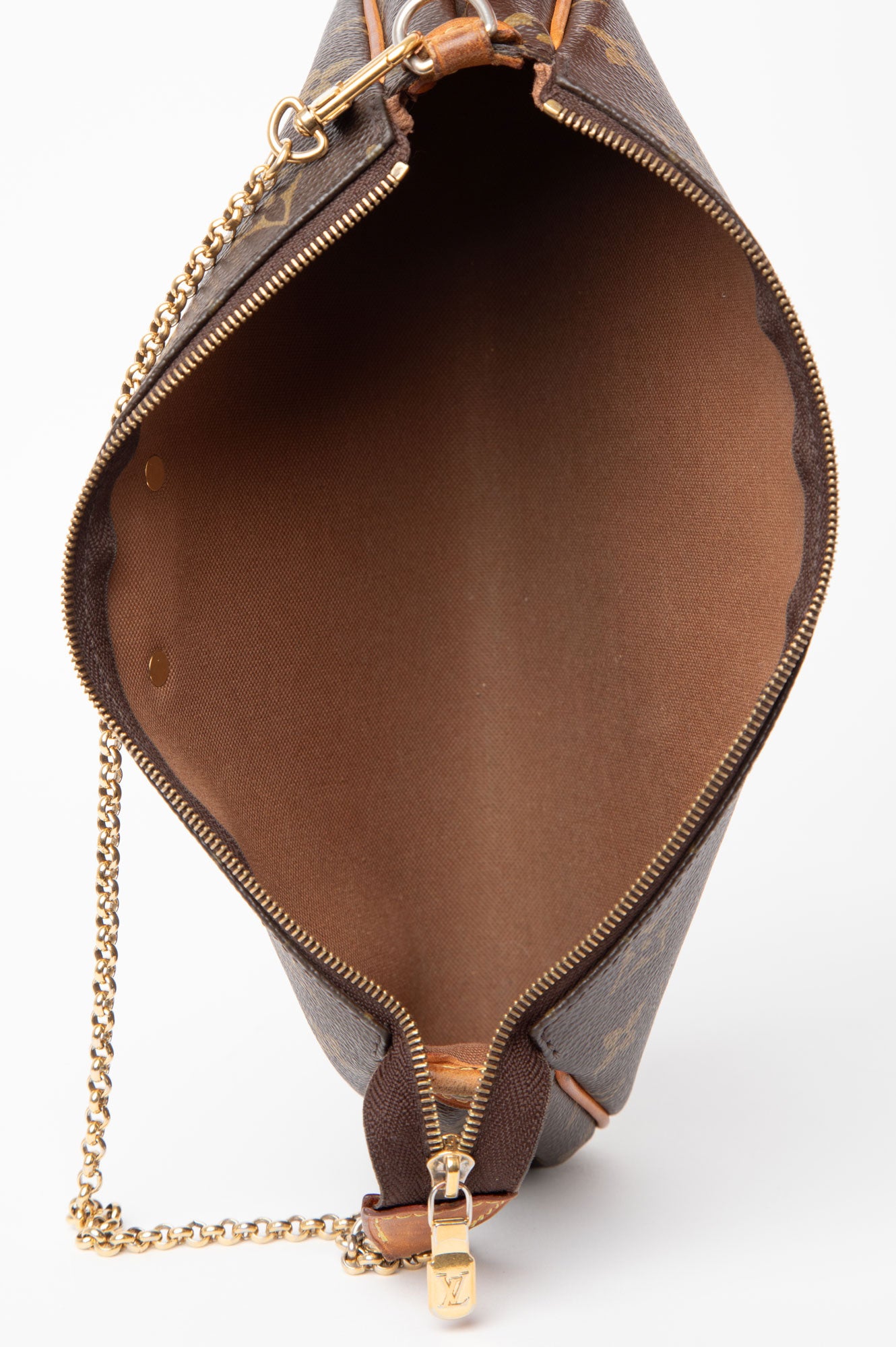 Louis Vuitton Brown Monogram Eva Bag With Chain and Strap