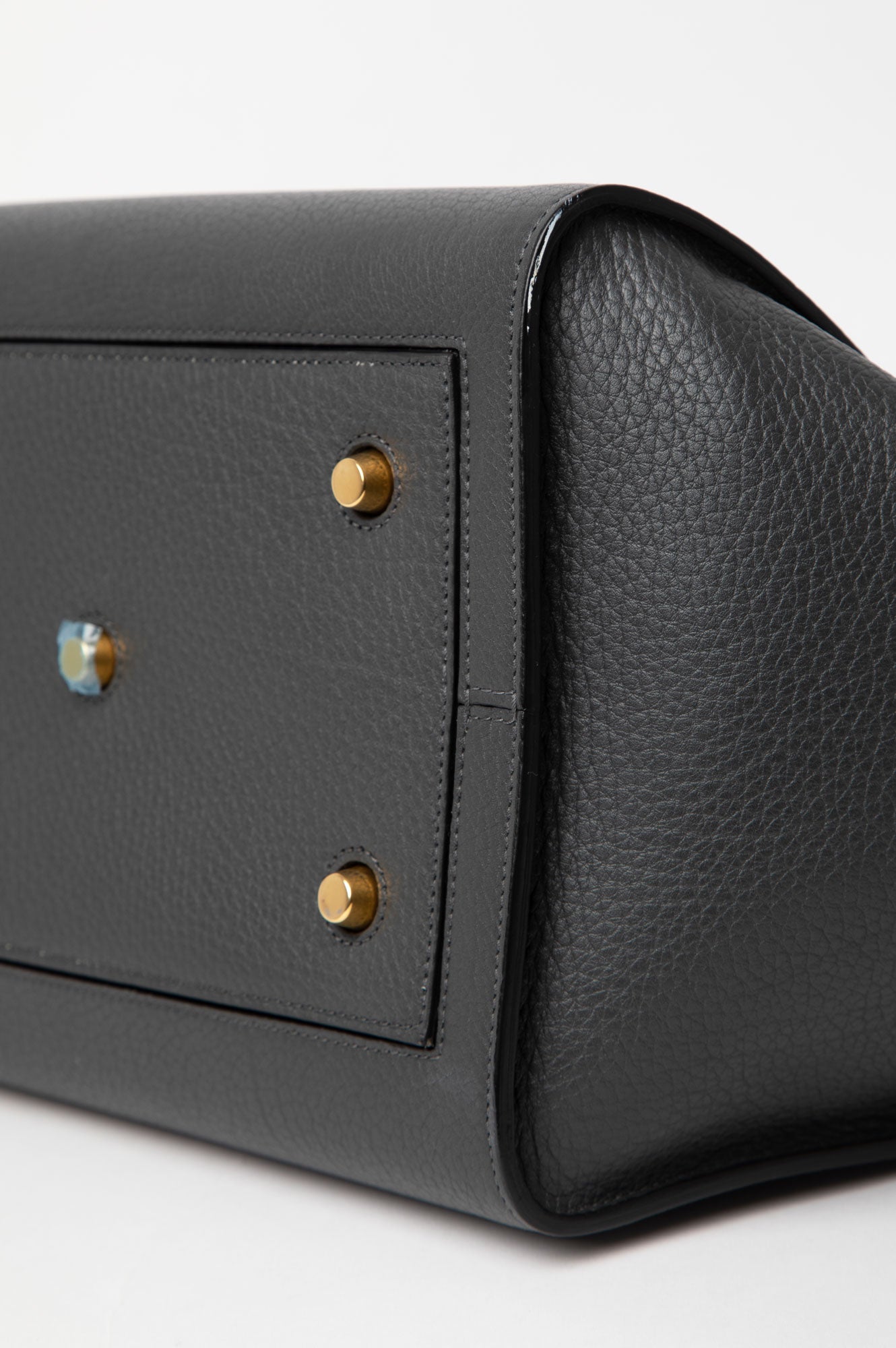 Celine Black Leather Tie Knot Tote