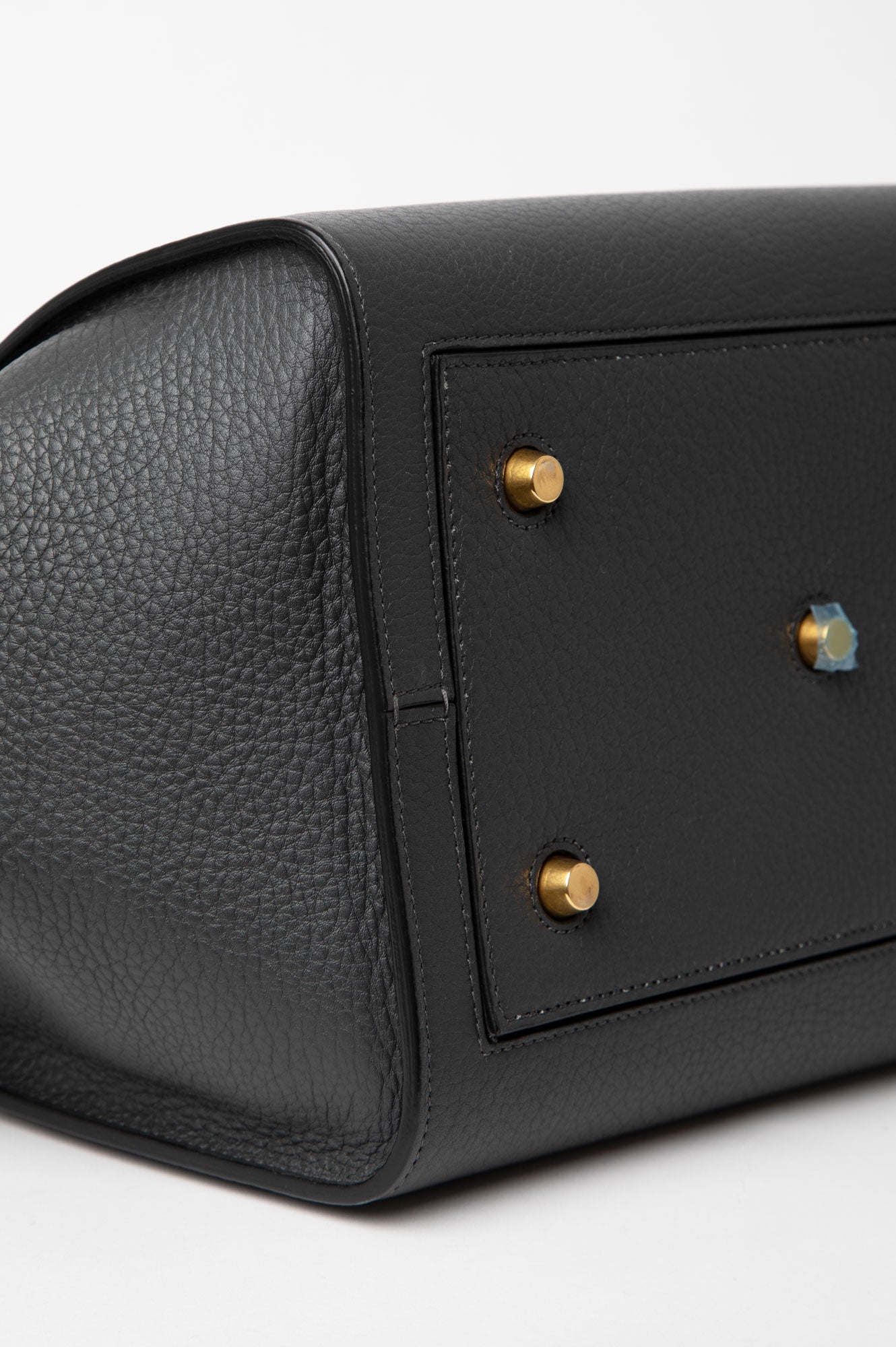 Celine Black Leather Tie Knot Tote