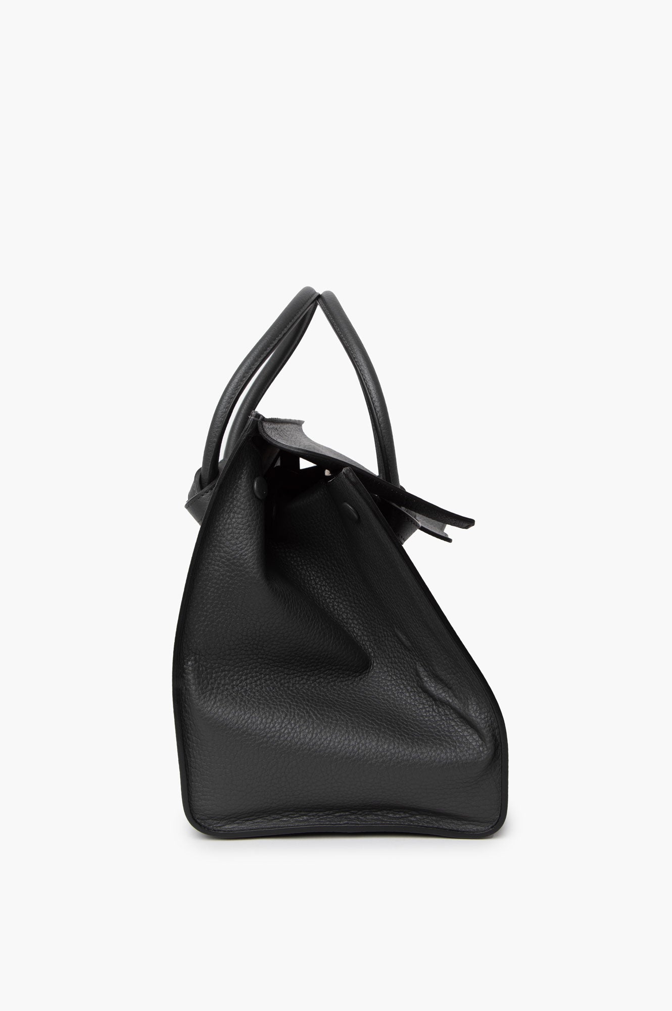 Celine Black Leather Tie Knot Tote