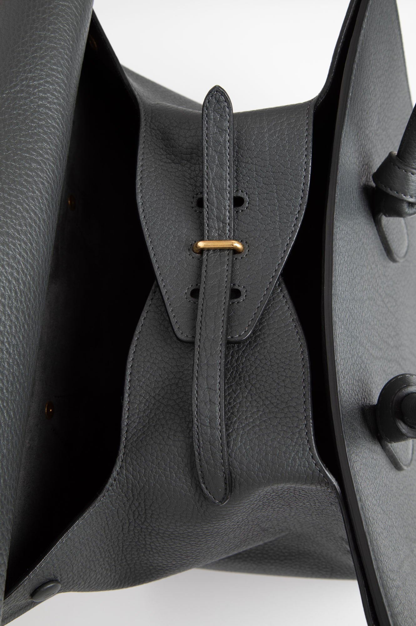 Celine Black Leather Tie Knot Tote