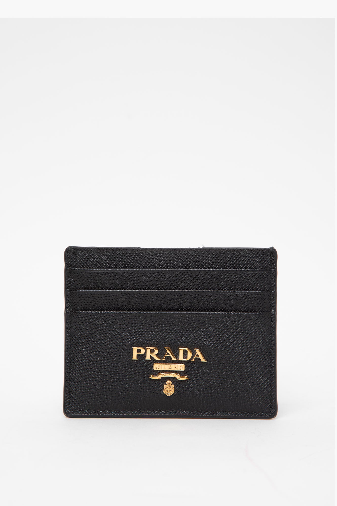Prada Saffiano Black Card Holder