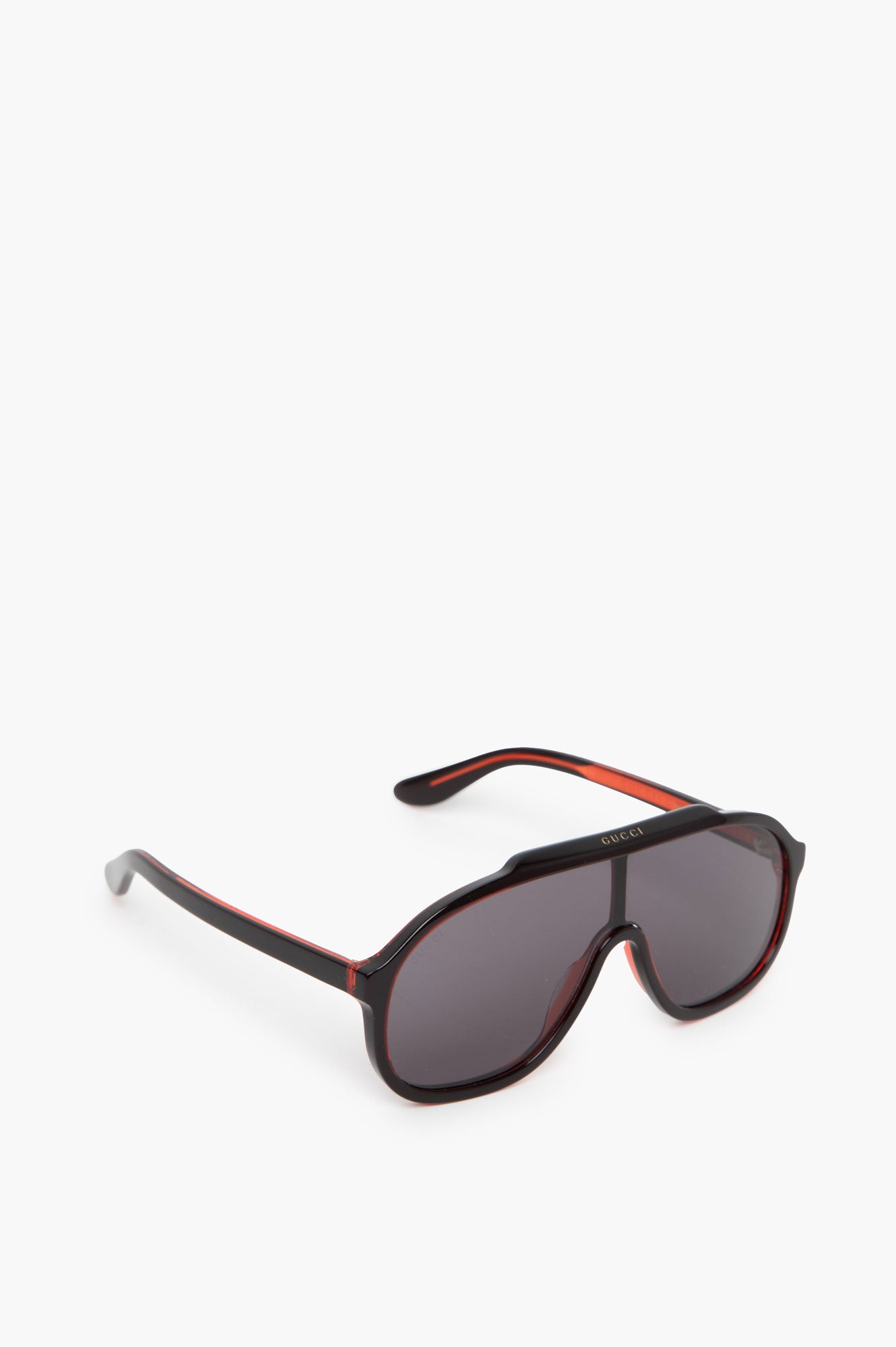 Gucci Red Pilot-Frame Sunglasses
