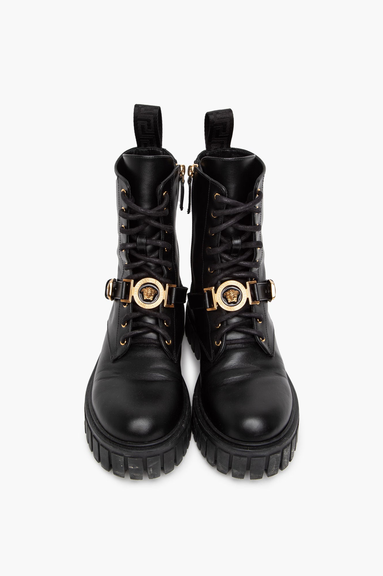 Versace Black Compact Boots Size 37