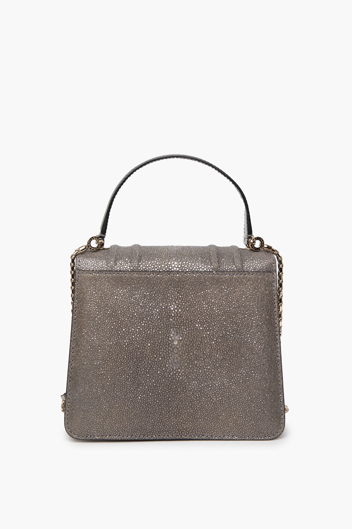 Bvlgari Serpenti Silver Forever Top Handle Chain Bag