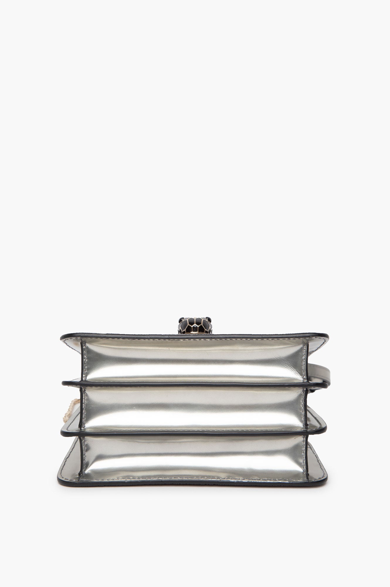 Bvlgari Serpenti Silver Forever Top Handle Chain Bag