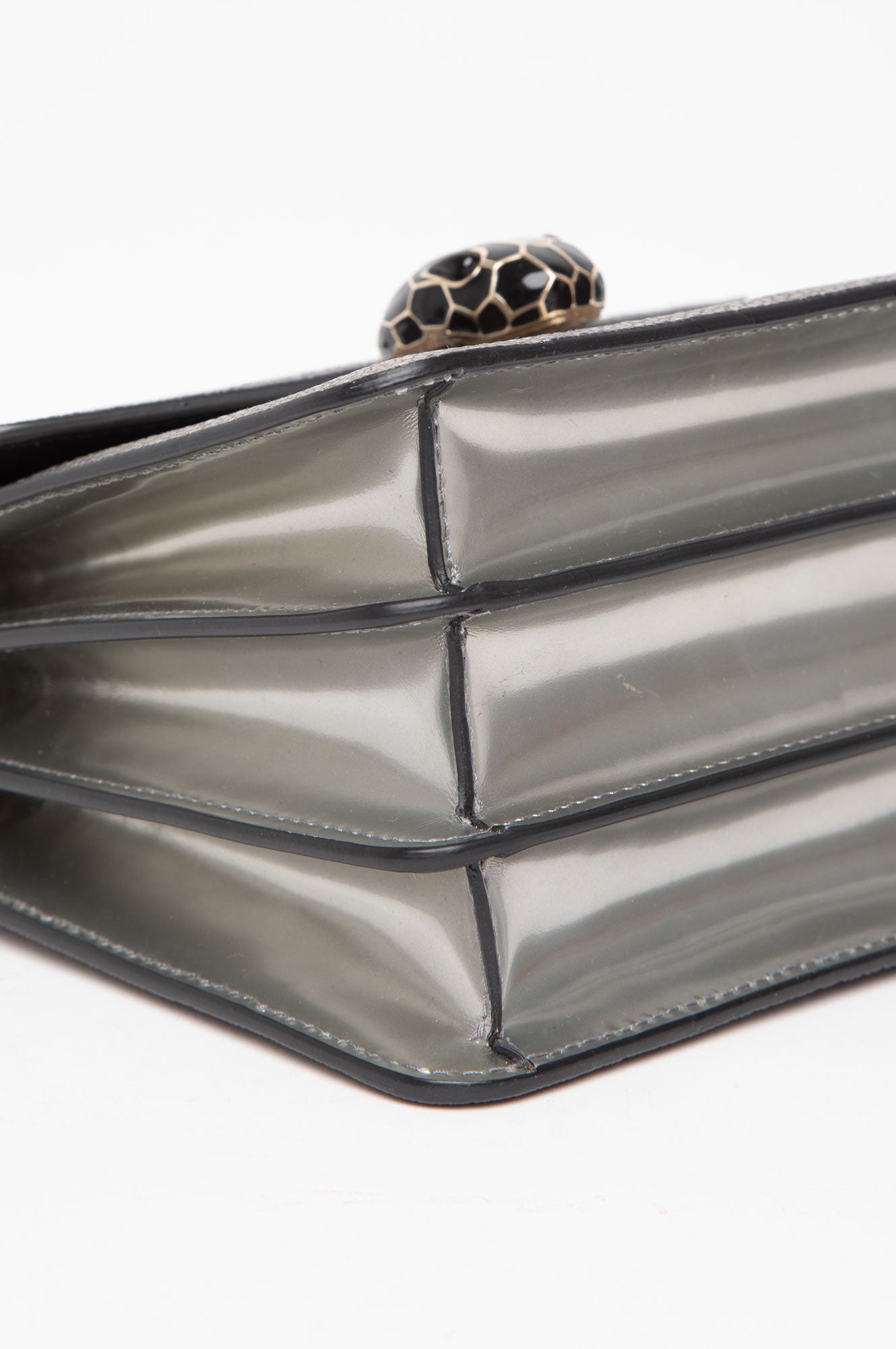 Bvlgari Serpenti Silver Forever Top Handle Chain Bag