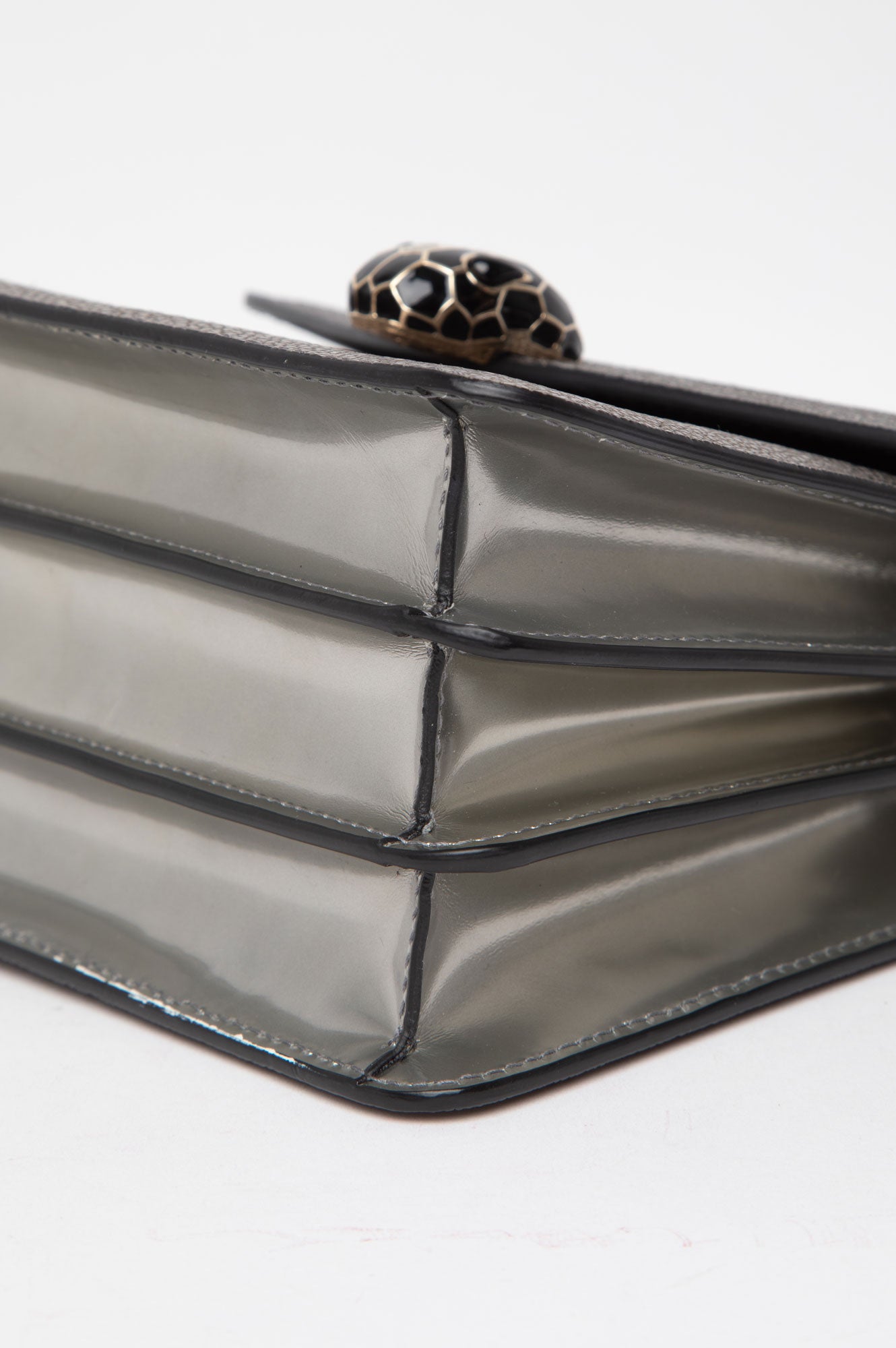 Bvlgari Serpenti Silver Forever Top Handle Chain Bag