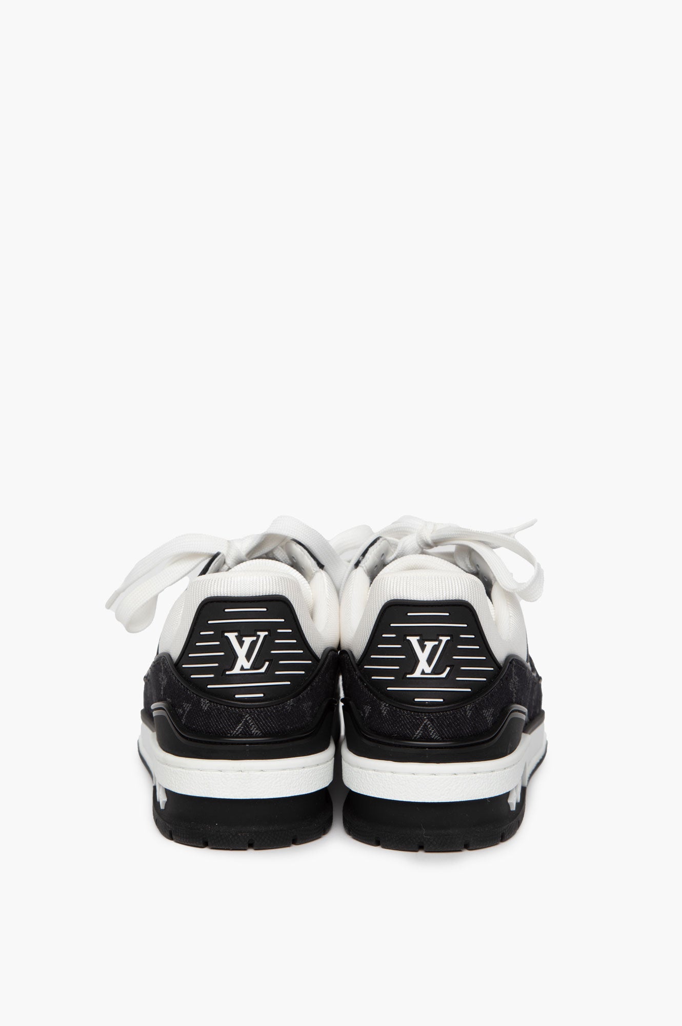 Louis Vuitton Black Trainer Sneaker Size 38