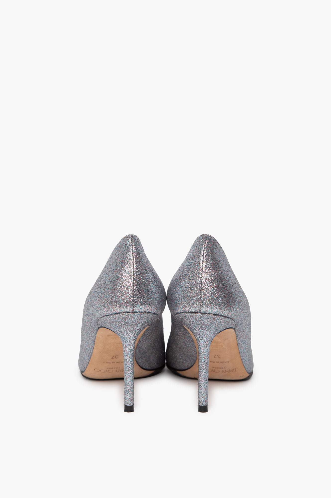 Jimmy Choo Silver Glitter Pumps Size 37