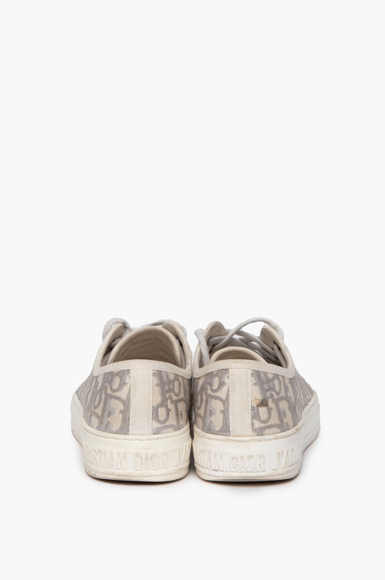 Christian Dior Grey Walk'n'Dior Sneaker Size 37.5