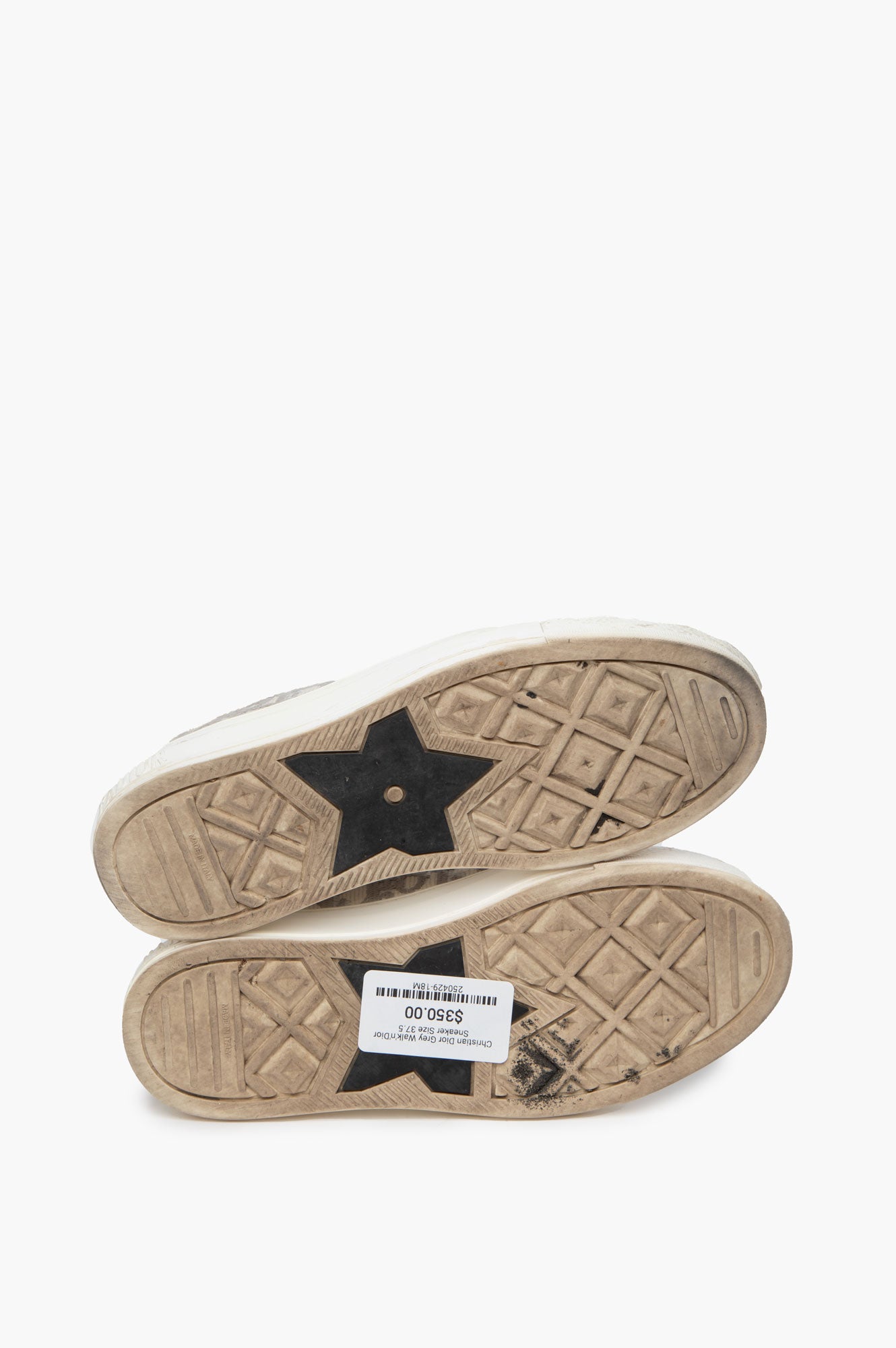 Christian Dior Grey Walk'n'Dior Sneaker Size 37.5