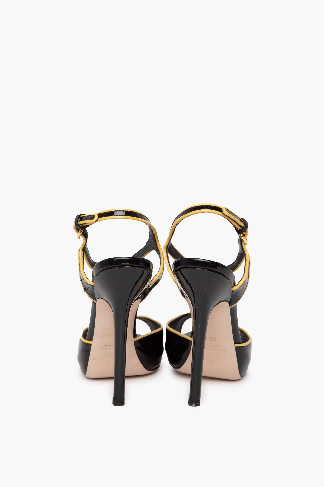 Miu Miu Black Patent High Heels Size 37