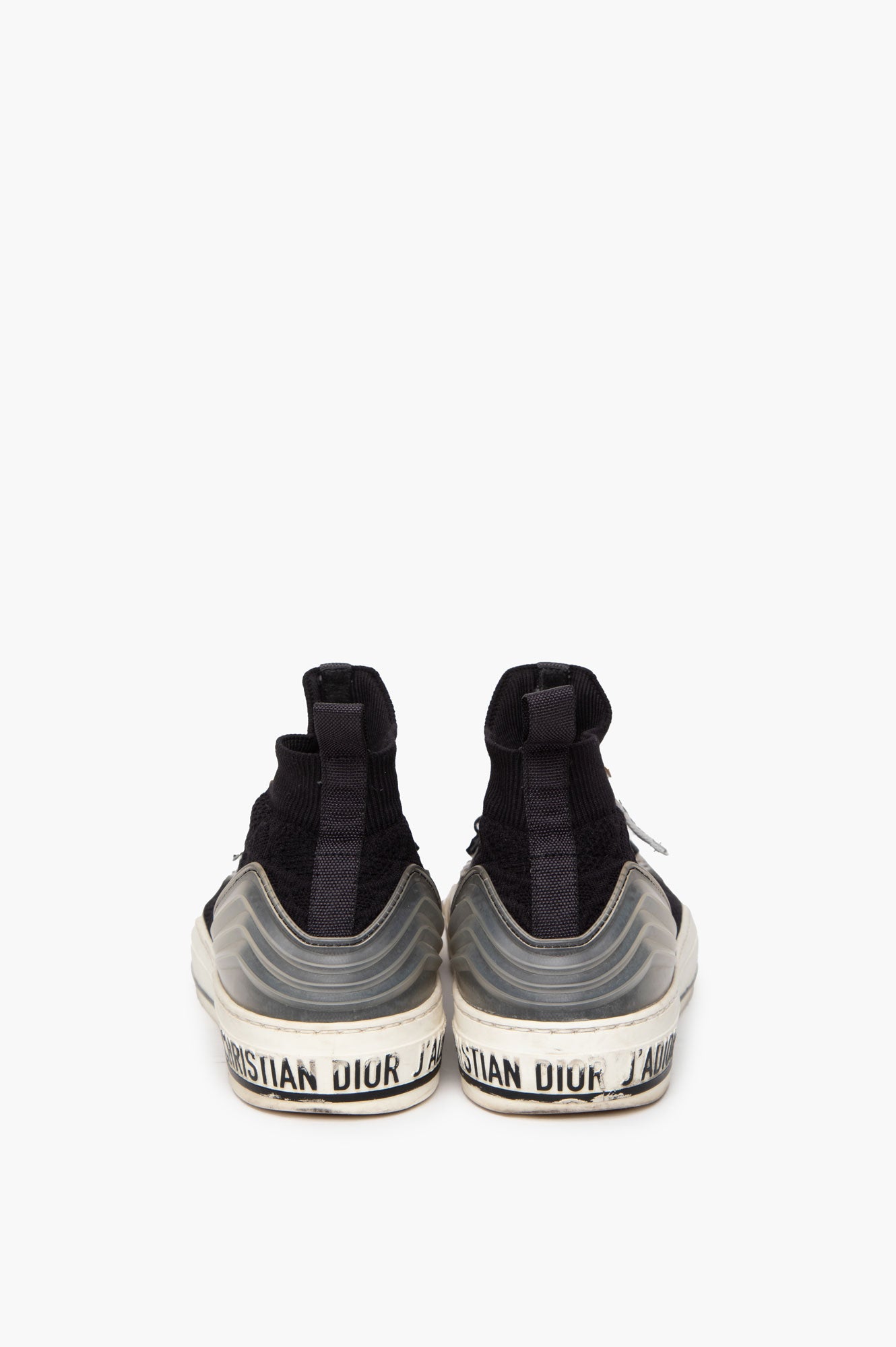 Christian Dior Black High Top Walk'n'Dior Sneaker Size 37.5