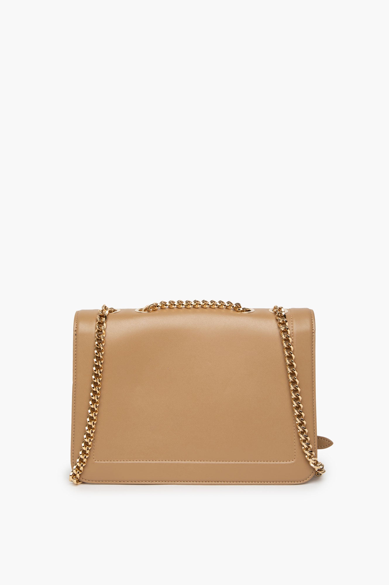 Salvatore Ferragamo Beige Leather Bow Chain Shoulder Bag